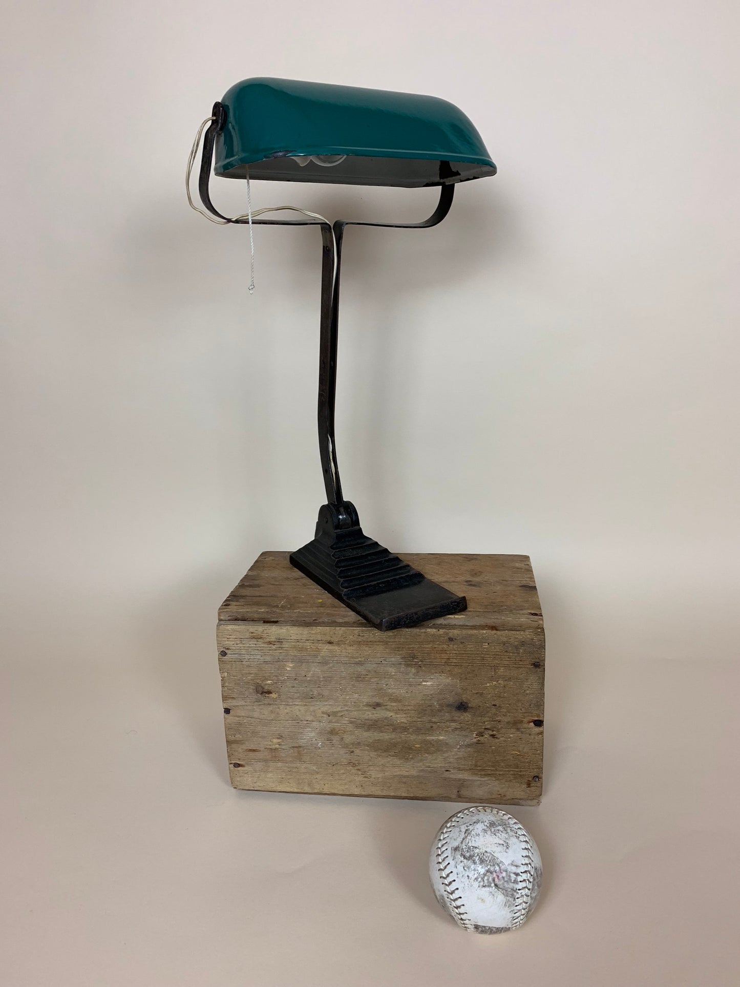 Gammal Erpe skrivbordslampa från Belgien