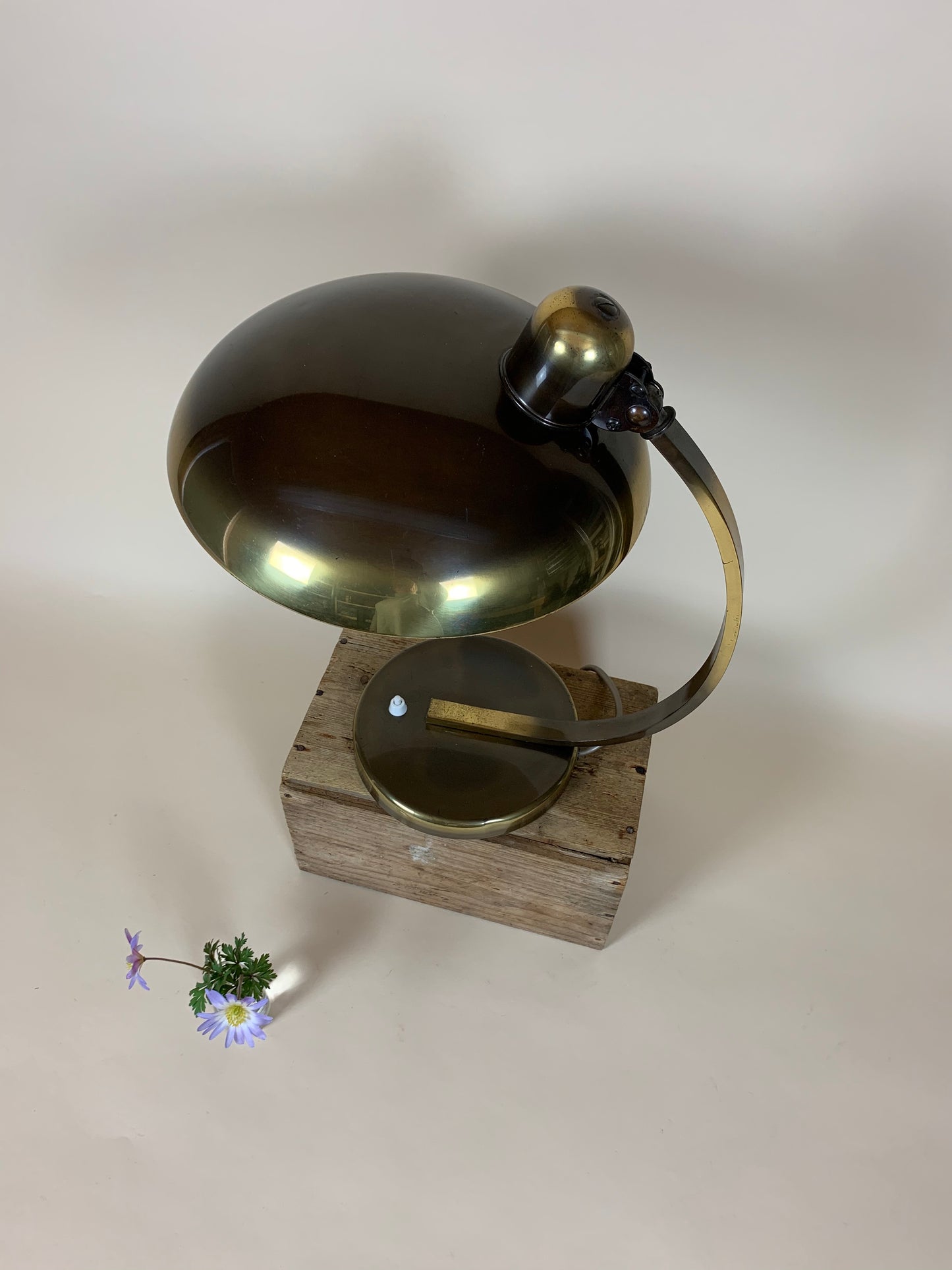 Christian Dell 6750 bordslampa i mörk polerad mässing