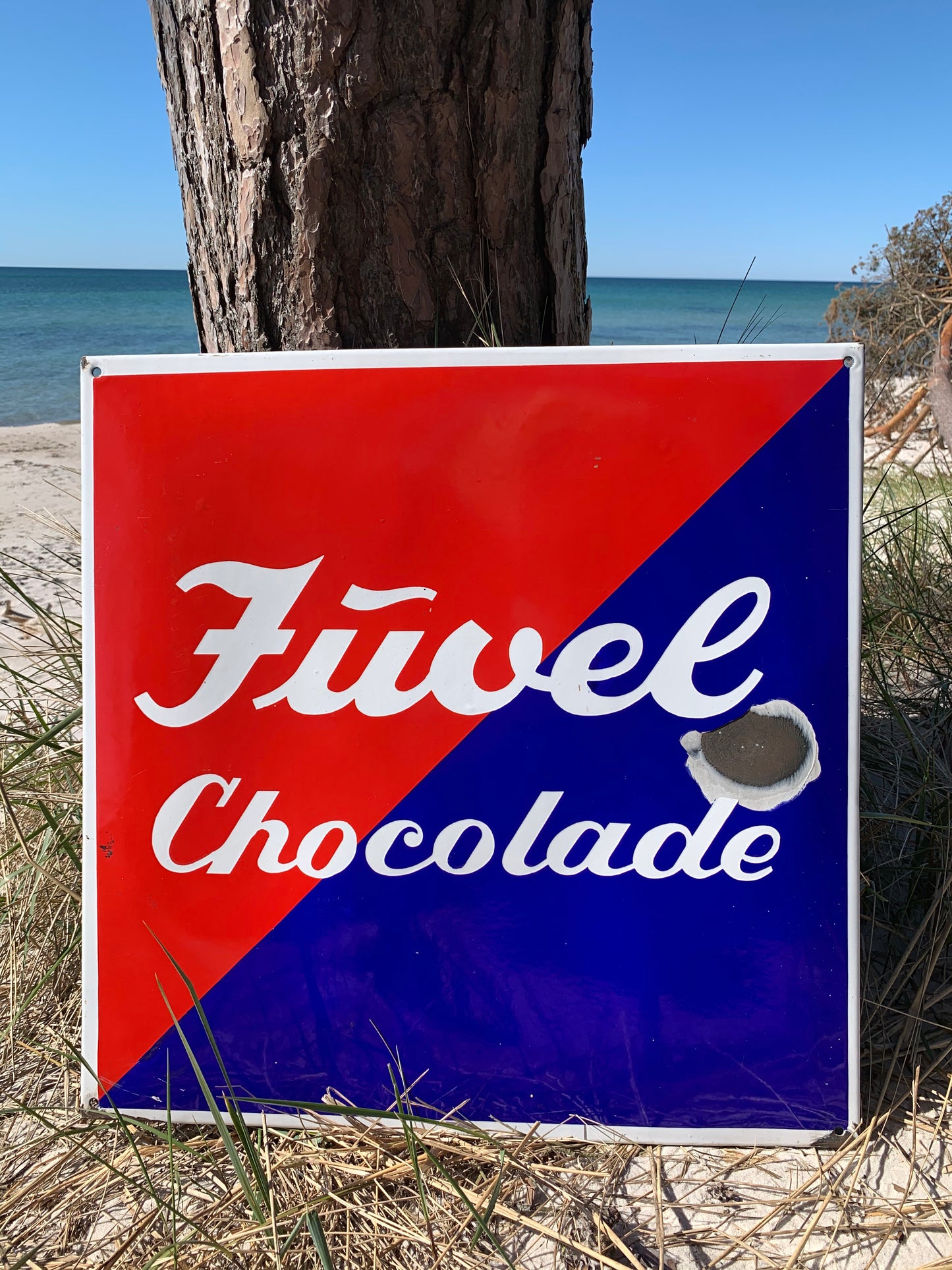 Vacker gammal skylt för chokladälskaren