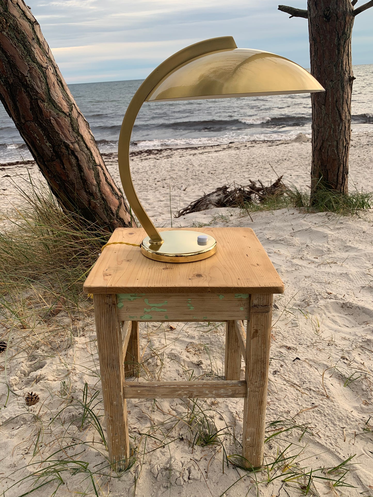 Egon Hillebrand vintage lampa i mässing
