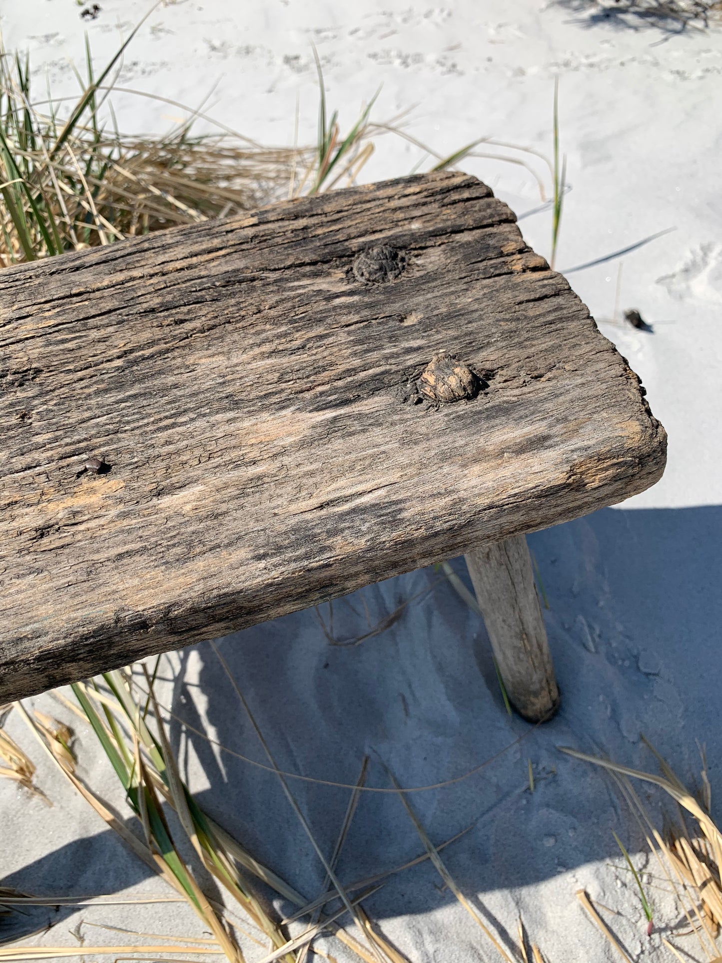 Liten pall med patina