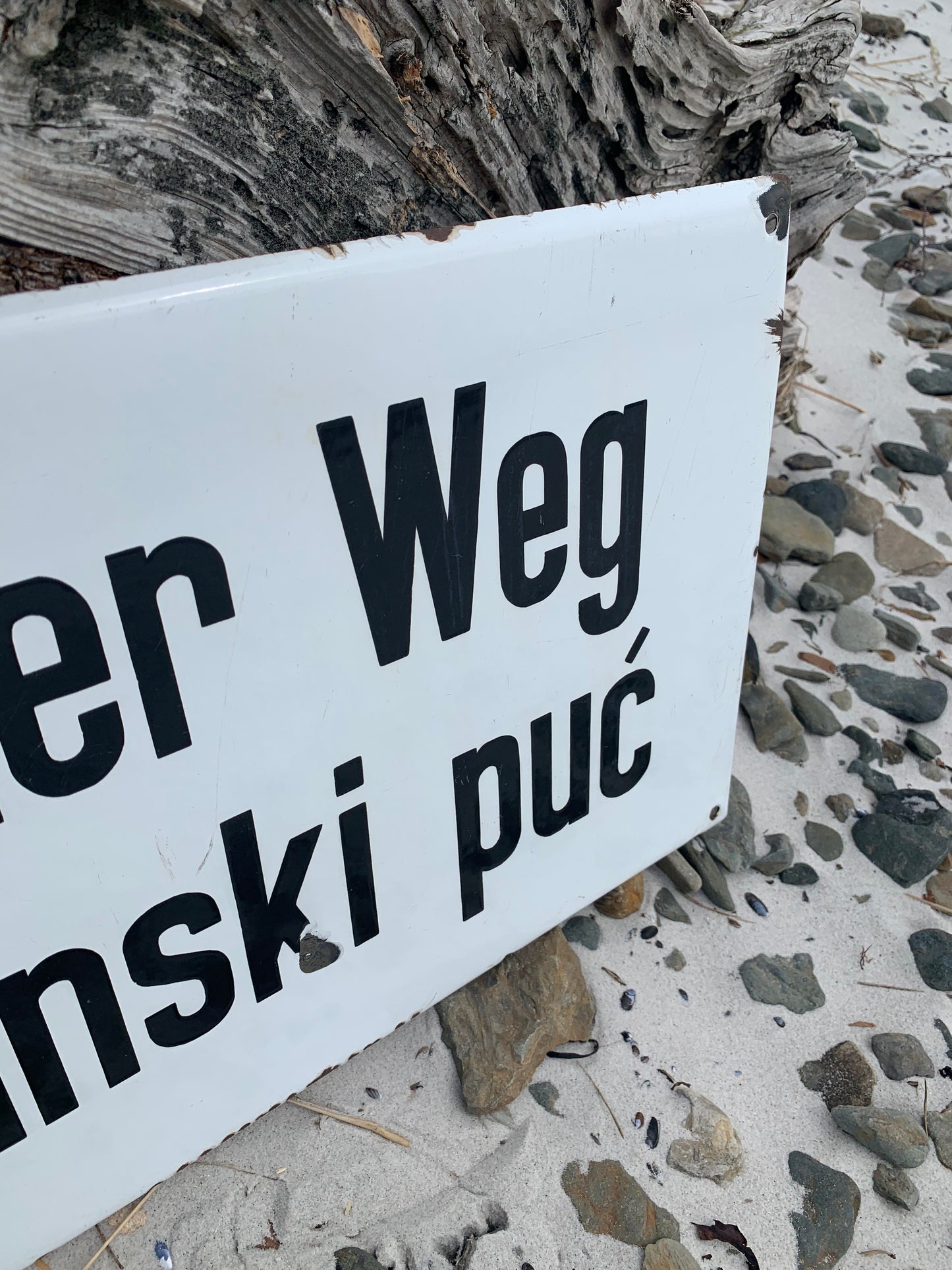Stor emaljskylt