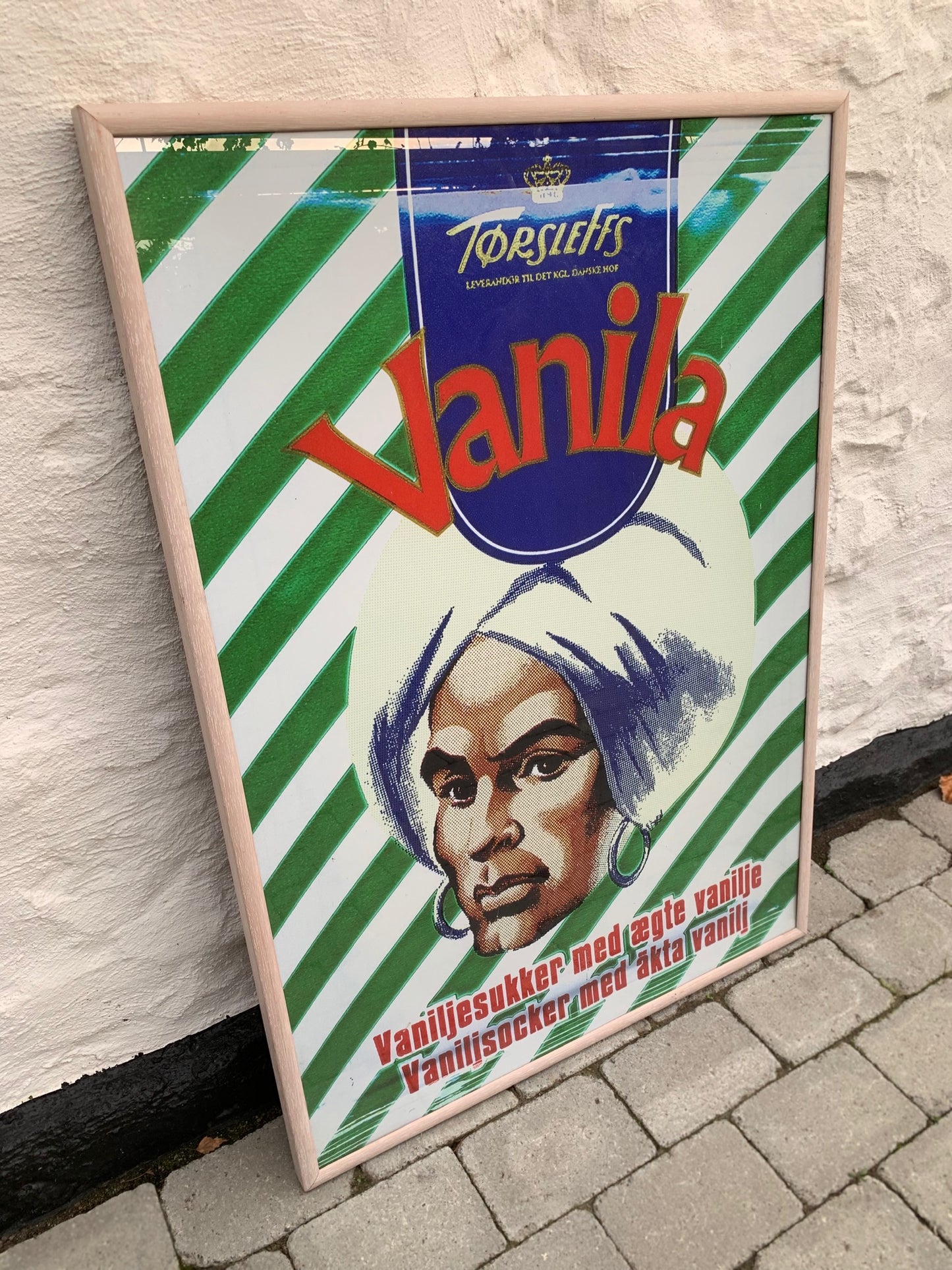 Vacker och stor vaniljbild med ram