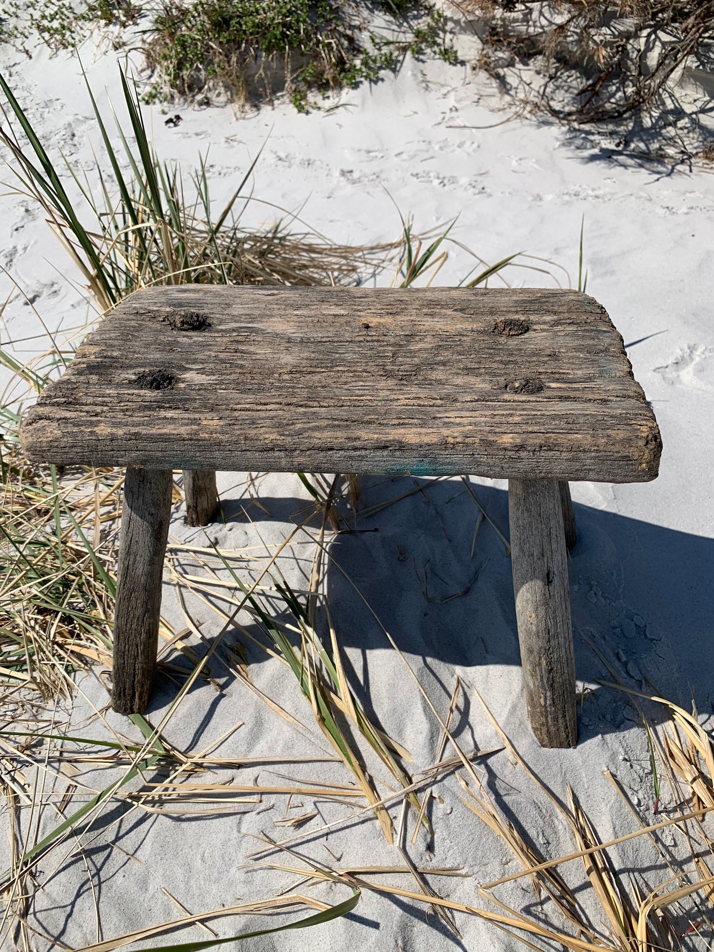 Liten pall med patina