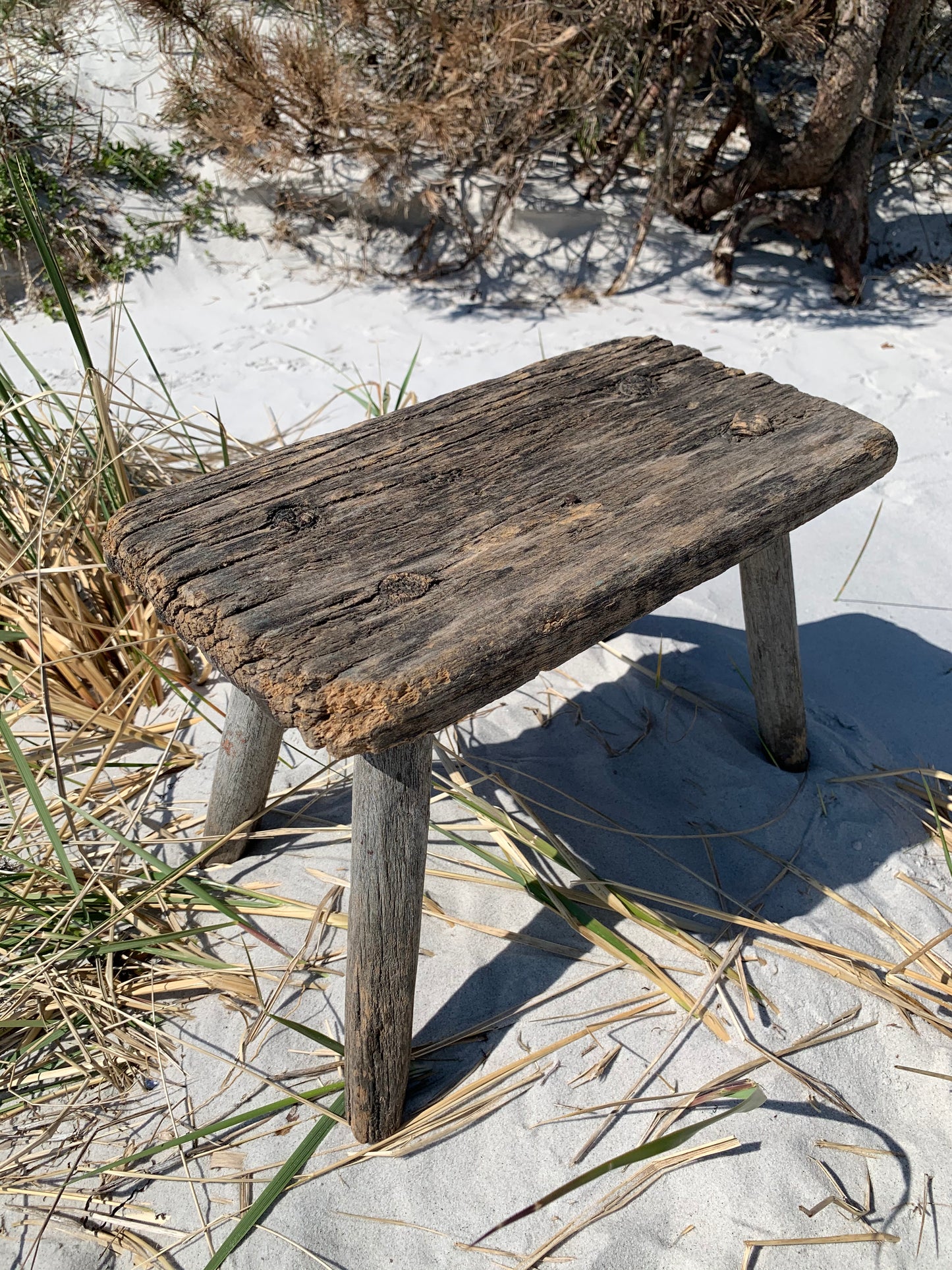 Liten pall med patina