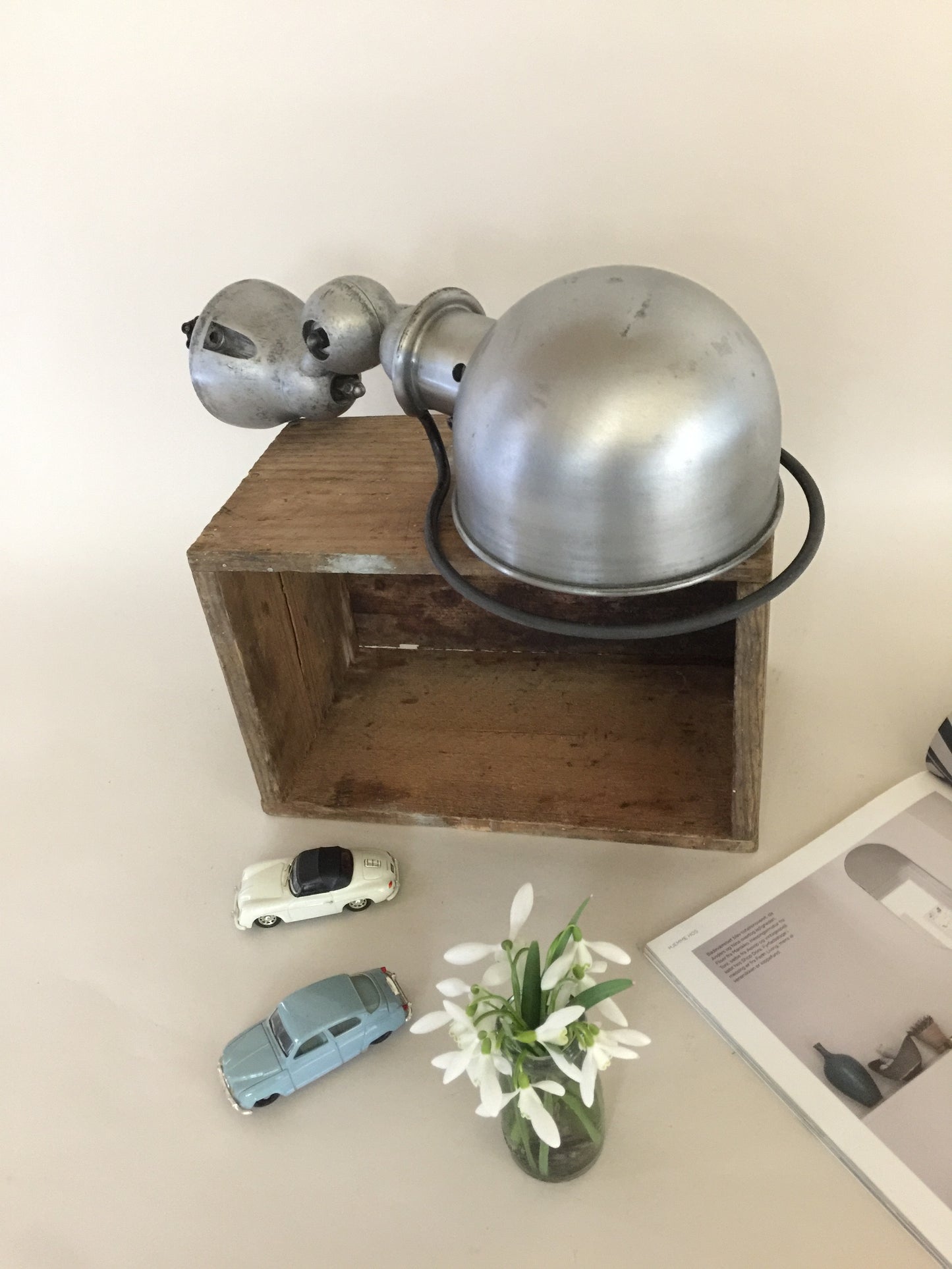 Jieldé-lampa med på/av-knapp