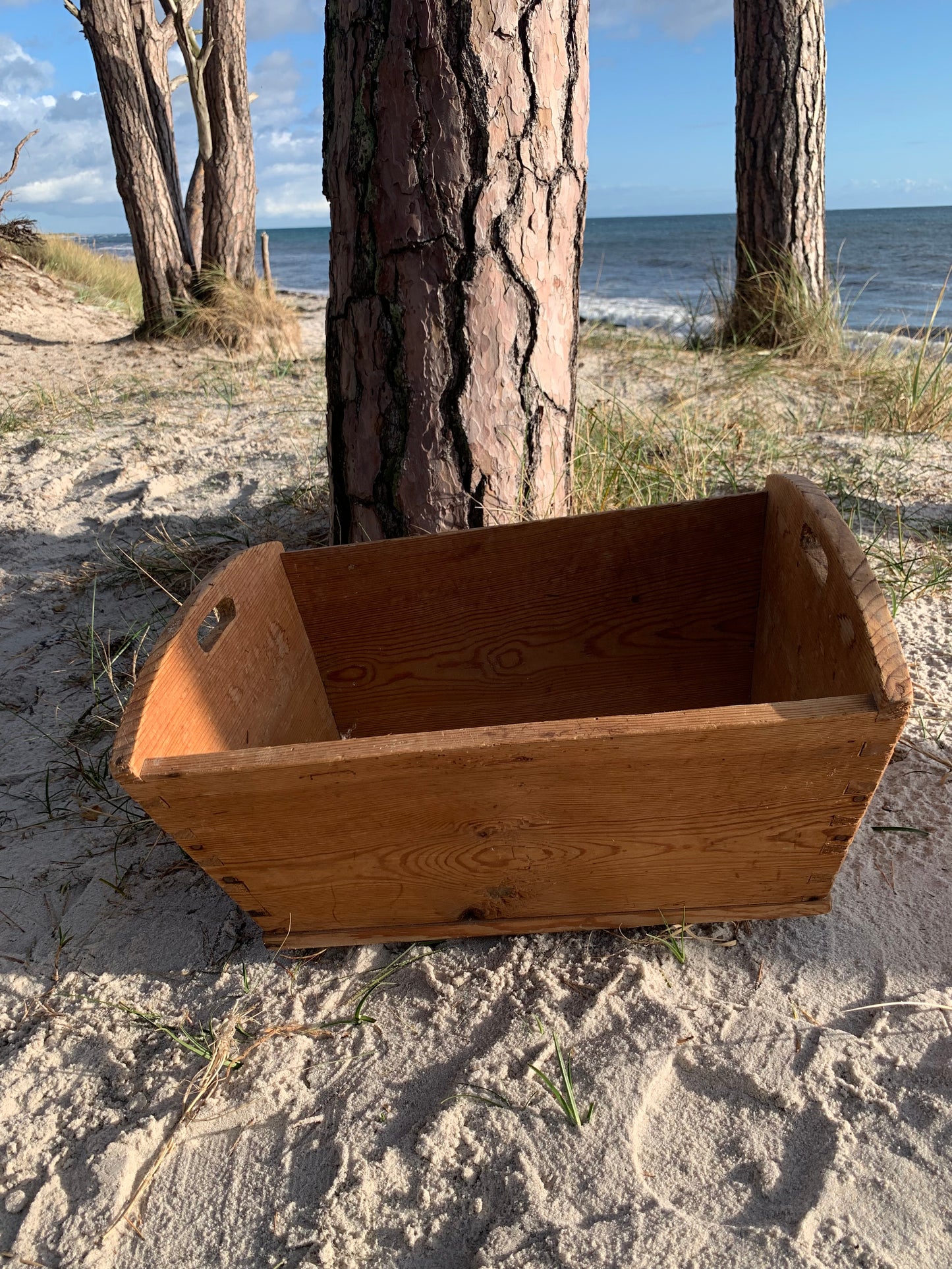 Trälåda med handtag
