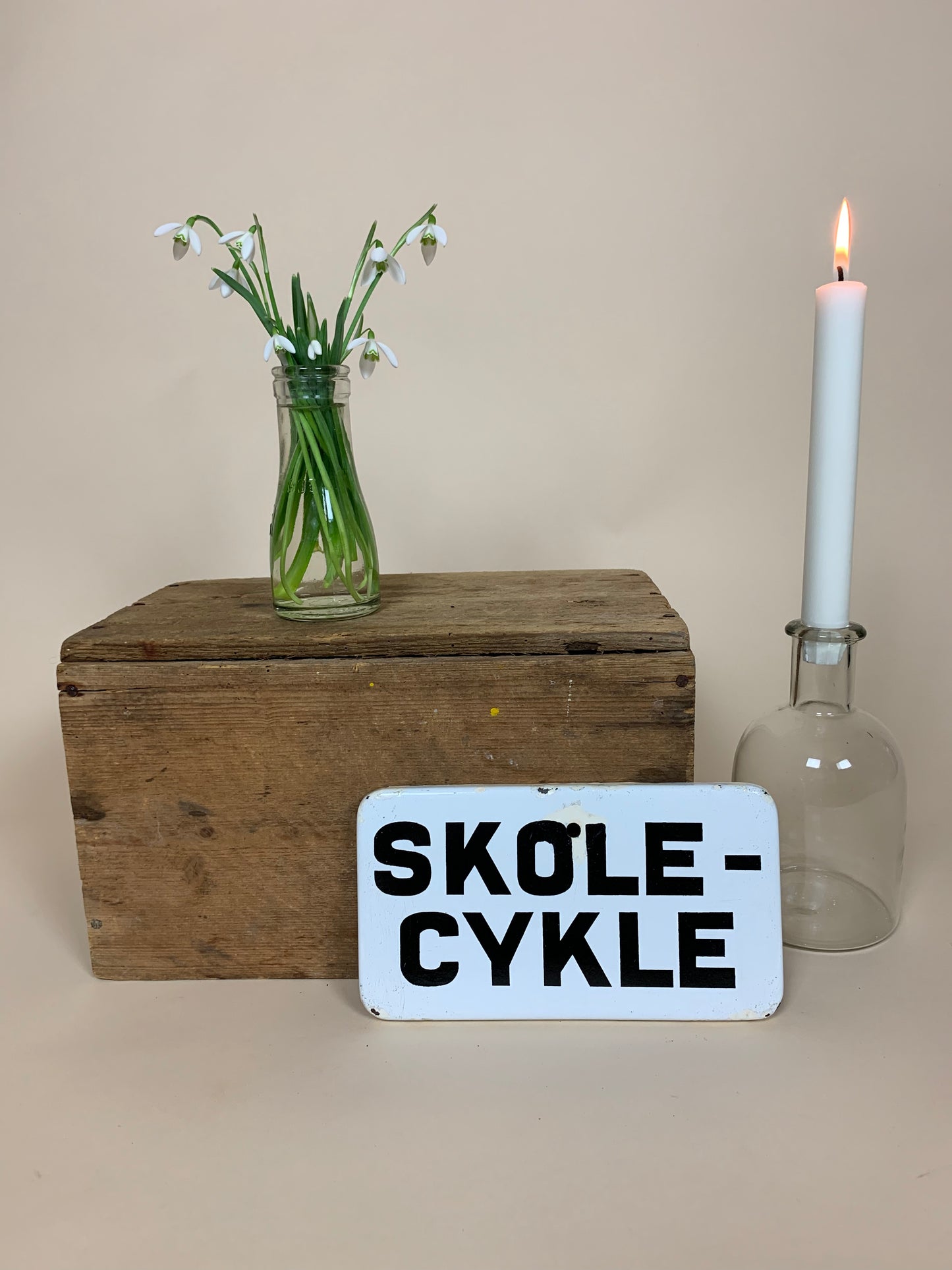 Emaljskylt - Skolcyklar