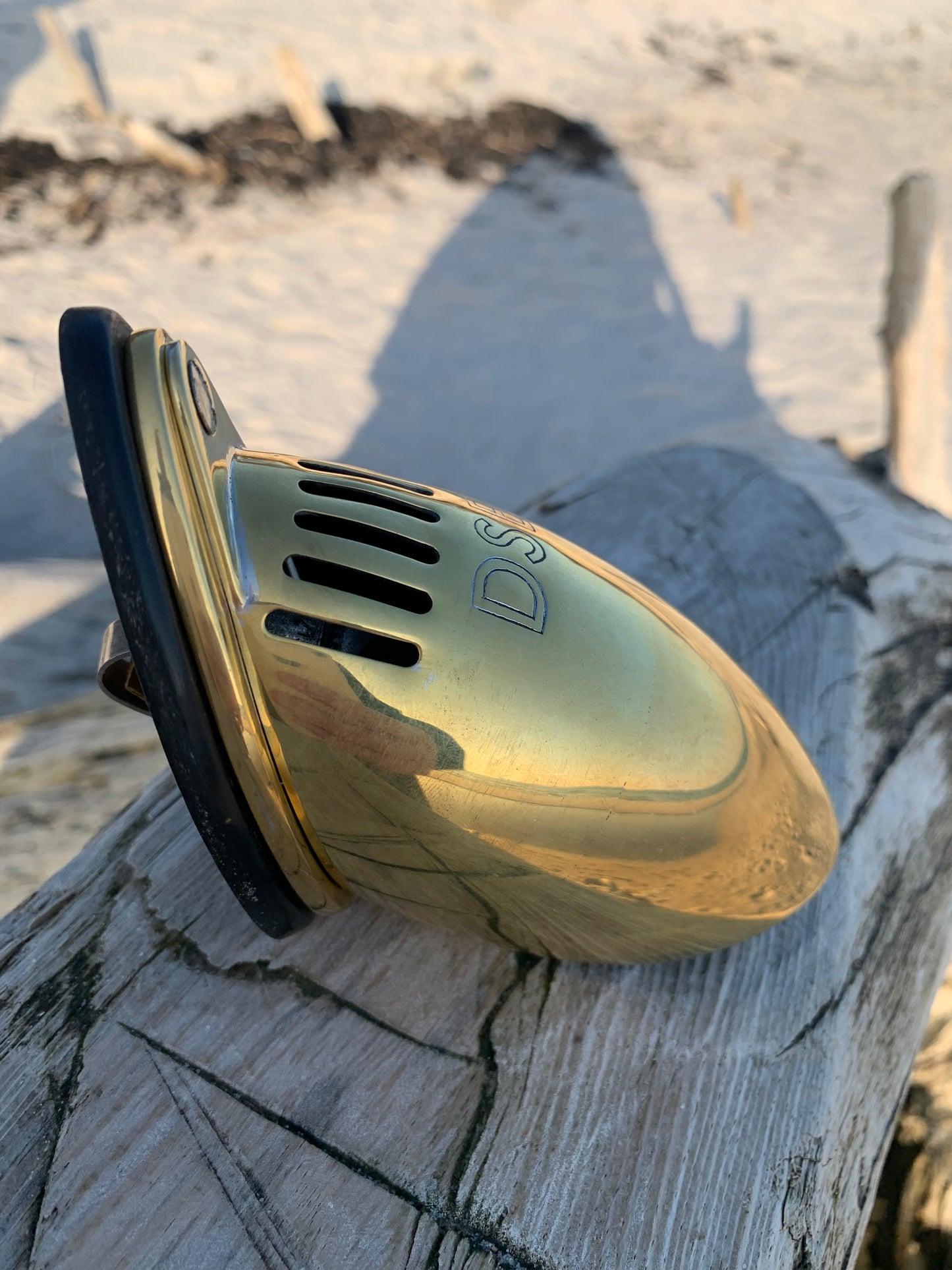 DSB-lampa från sovfack - Mässing