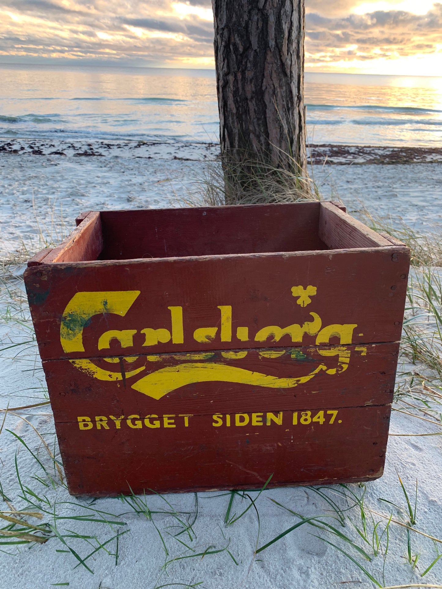 Gammal Carlsberg öllåda