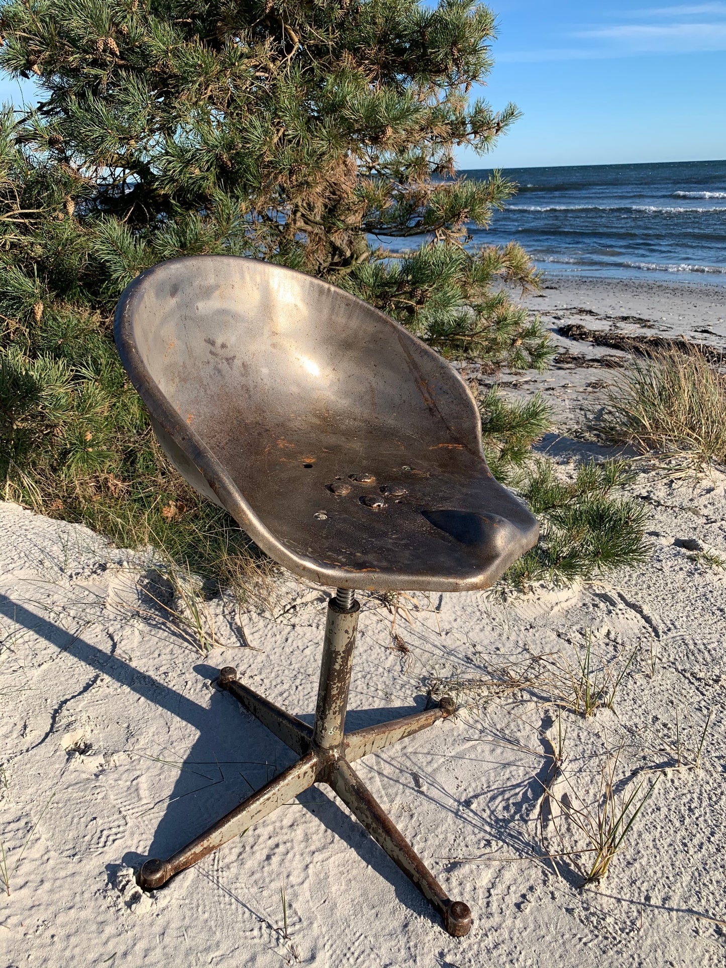 Rå och industriell snurrstol