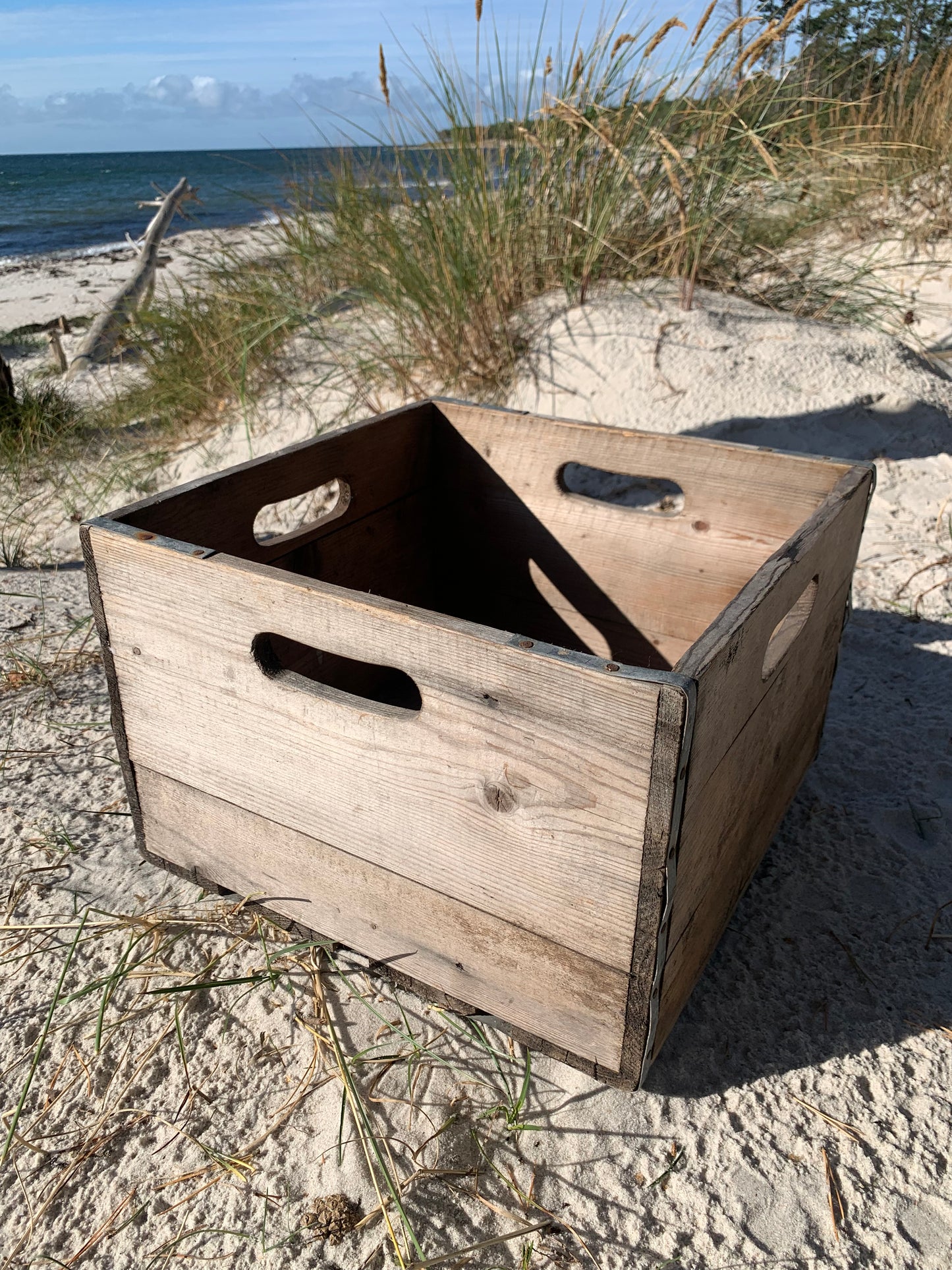 Trälåda med vackra detaljer i metall