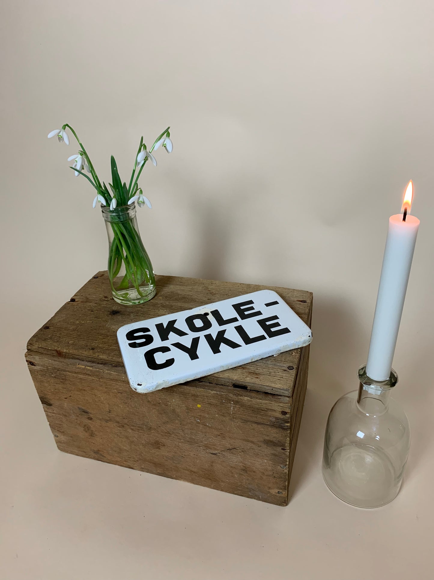 Emaljskylt - Skolcyklar