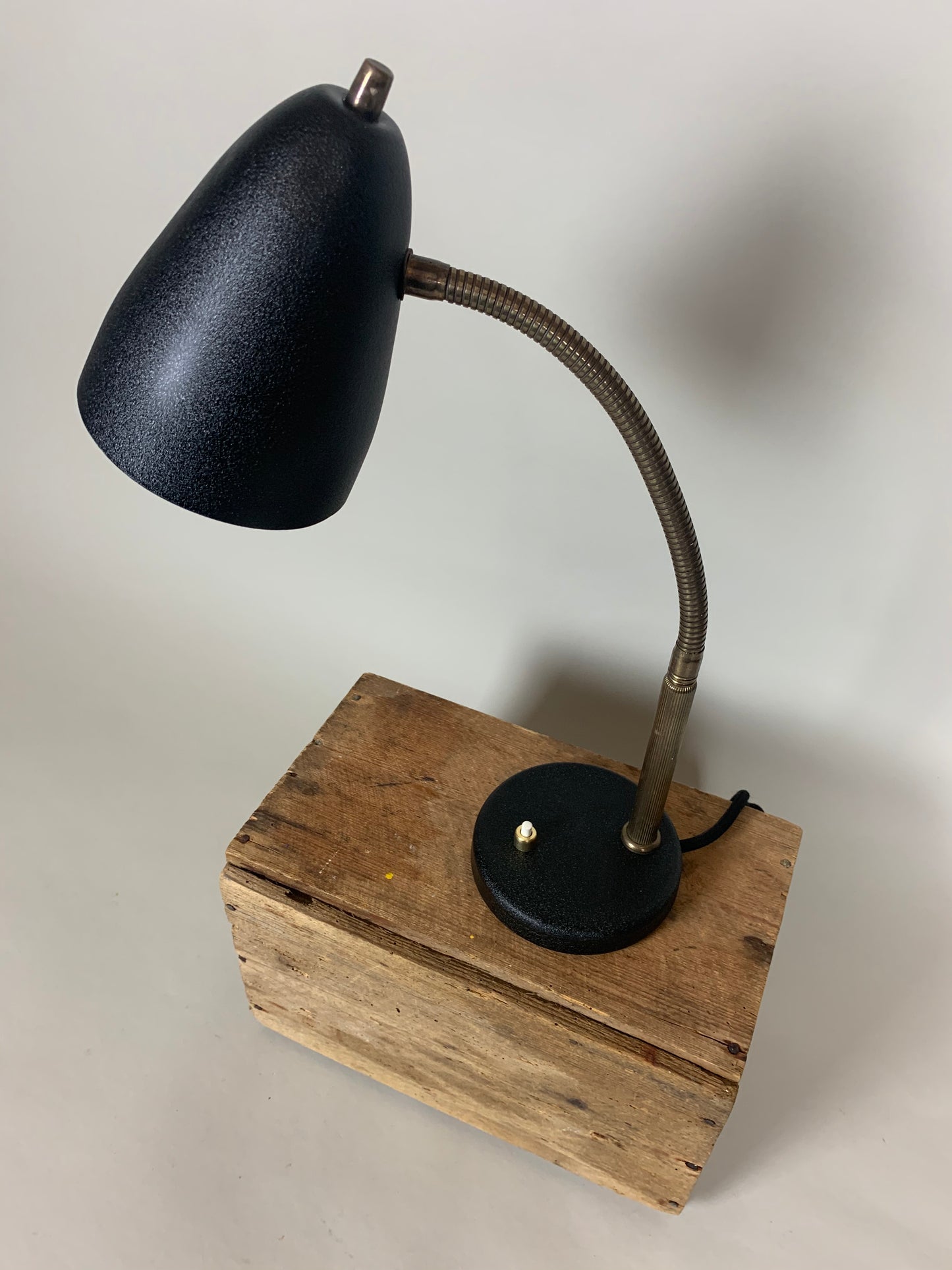 Vintage lampa med flex arm - Svart
