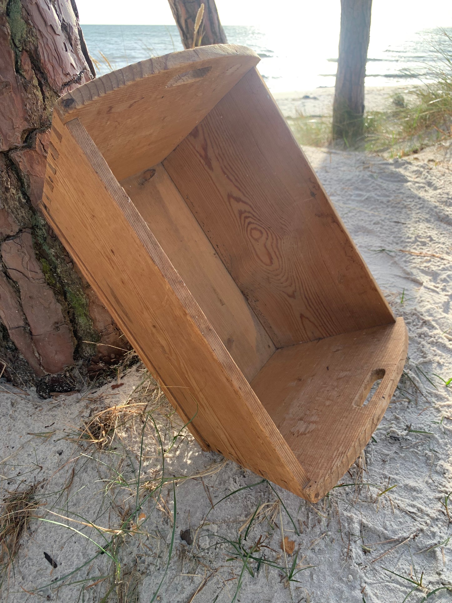 Trälåda med handtag