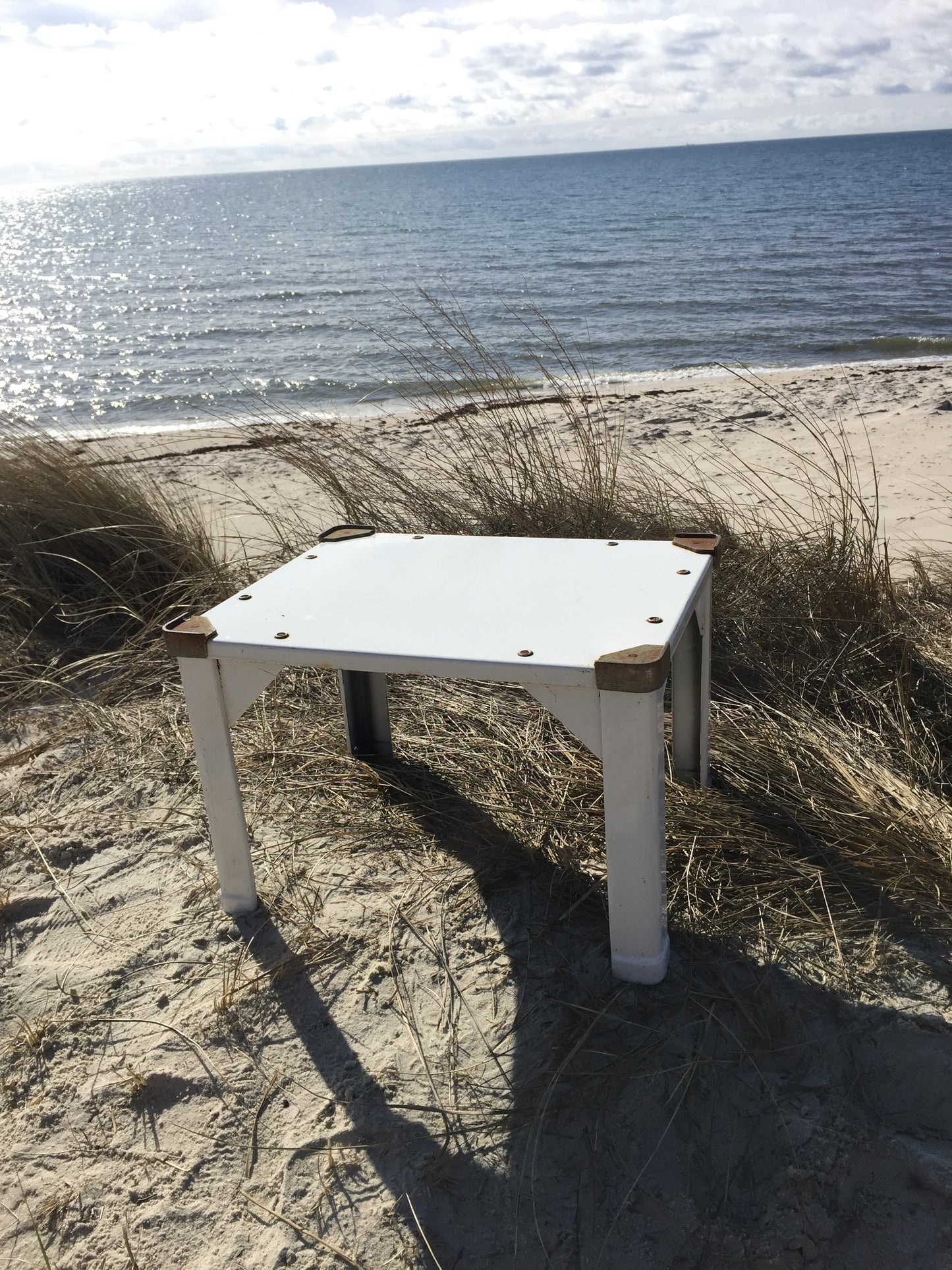 Snyggt (och väldigt tungt) metallbord