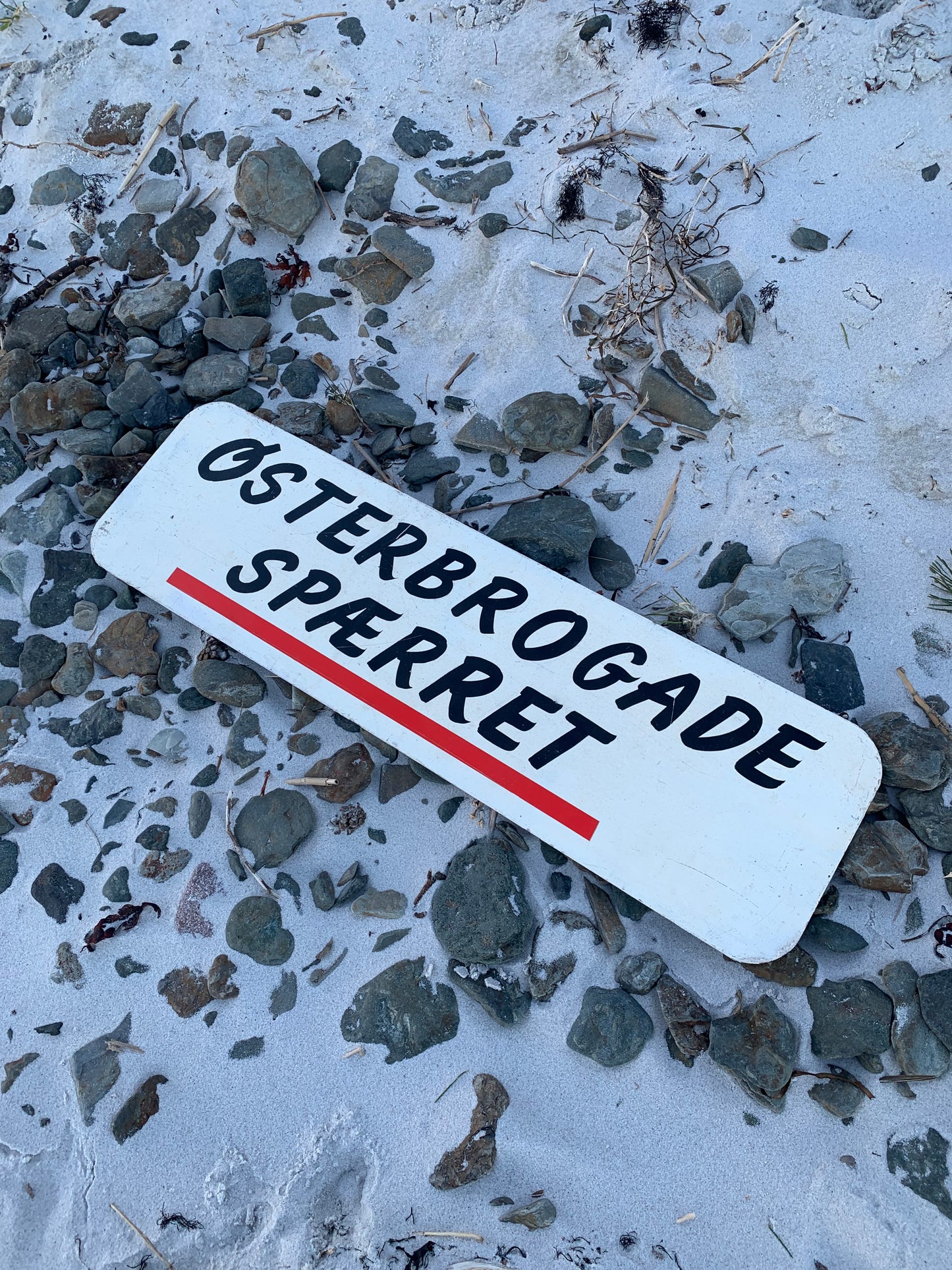 Skylt - Østerbrogade stängd