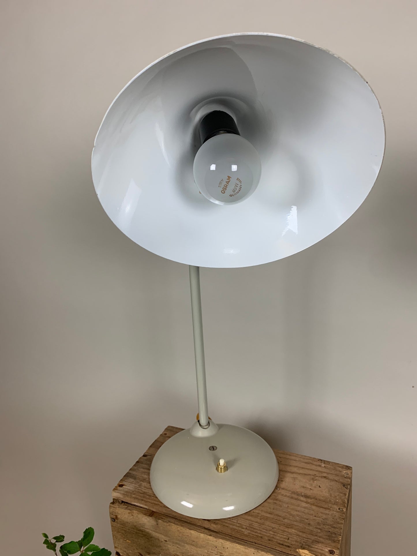 Grå Hala bordslampa med vackra mjuka linjer