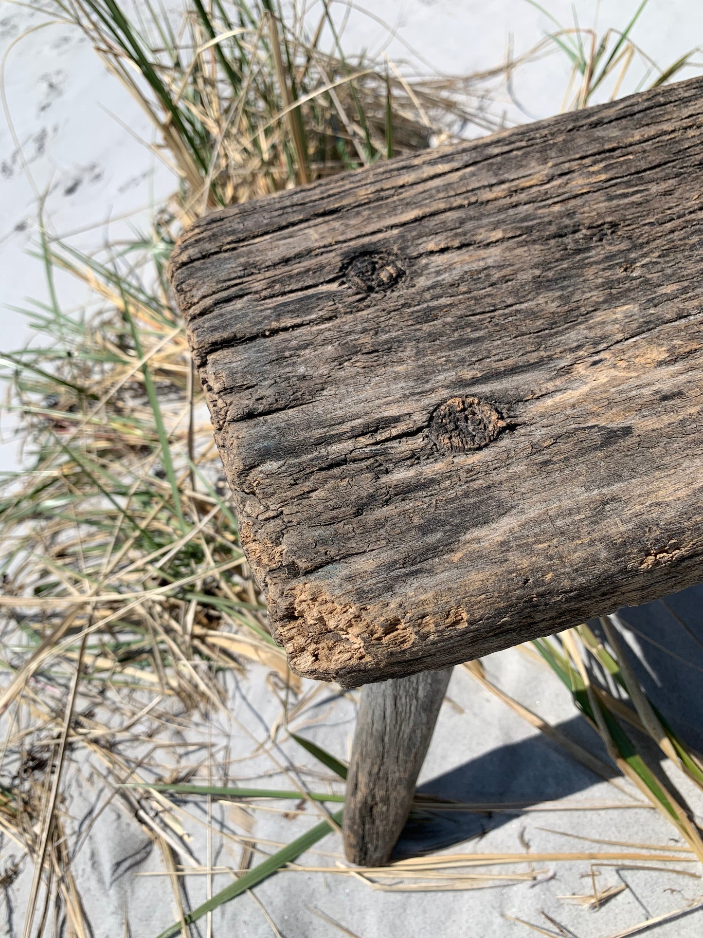Liten pall med patina