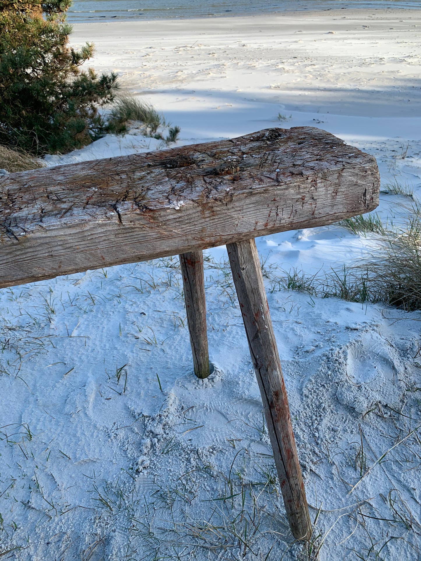Hackblock med helt fantastisk patina