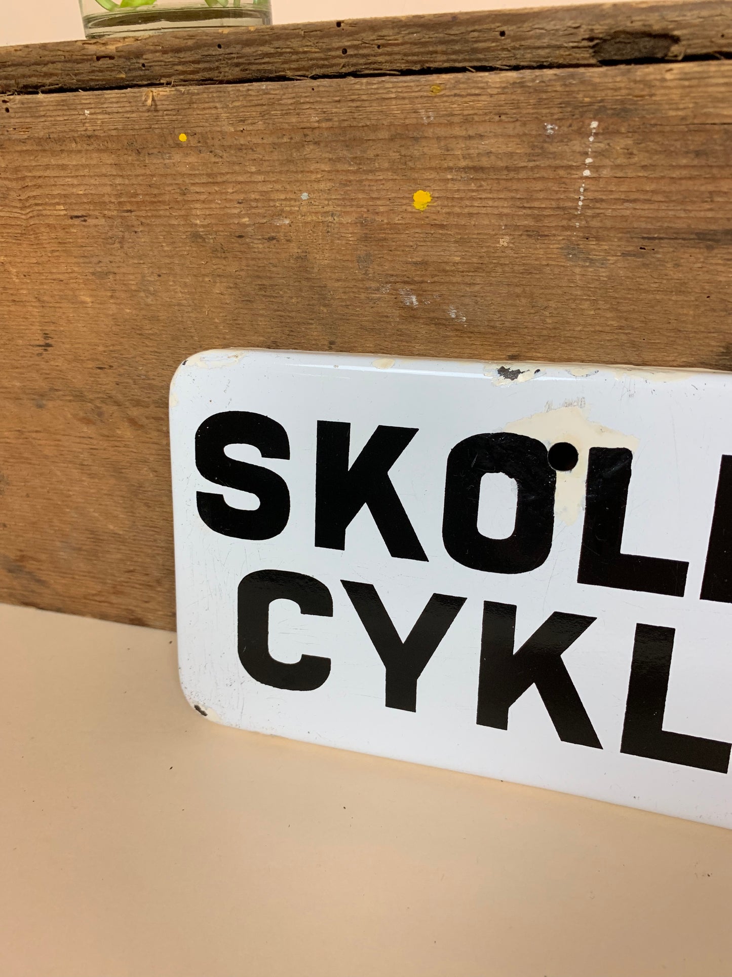 Emaljskylt - Skolcyklar