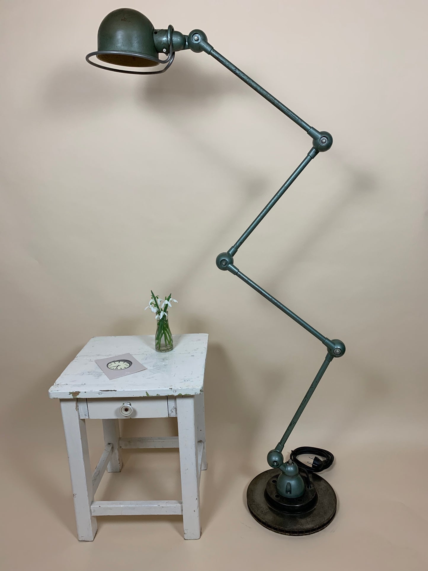 Original grön Jieldé golvlampa