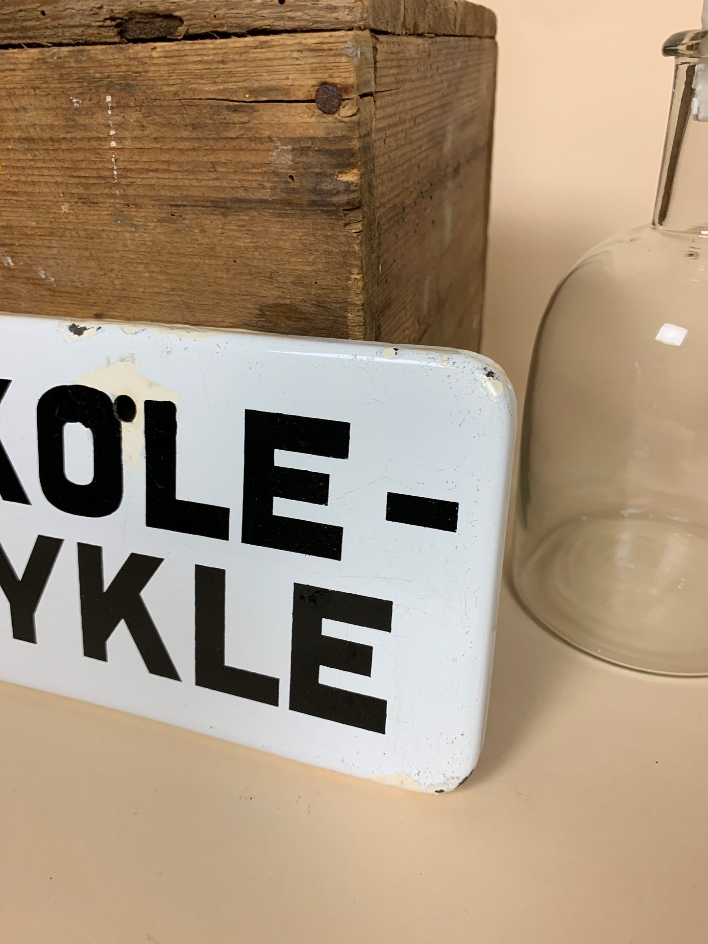 Emaljskylt - Skolcyklar