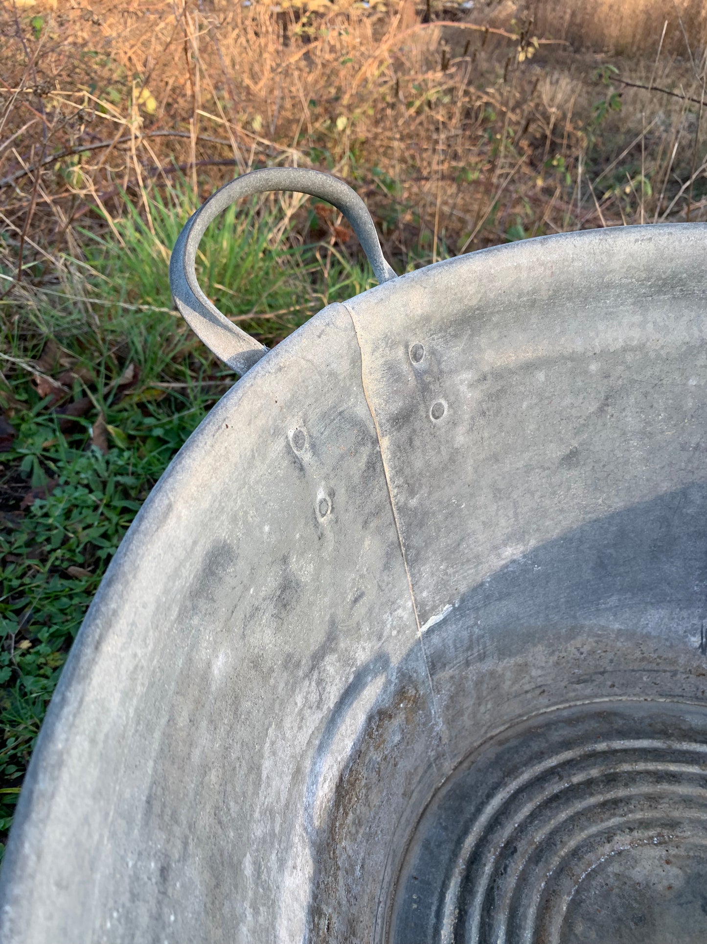 Mycket stor zinkbalja från Glud och Marstrand