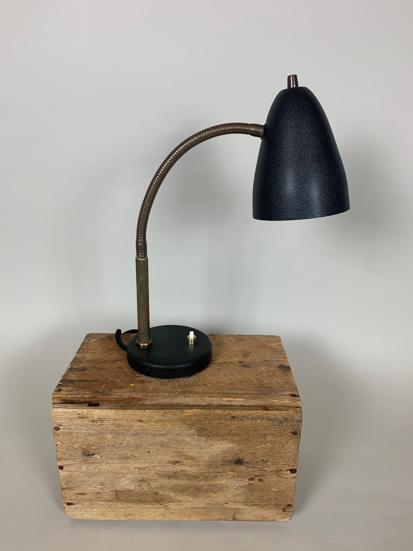 Vintage lampa med flex arm - Svart