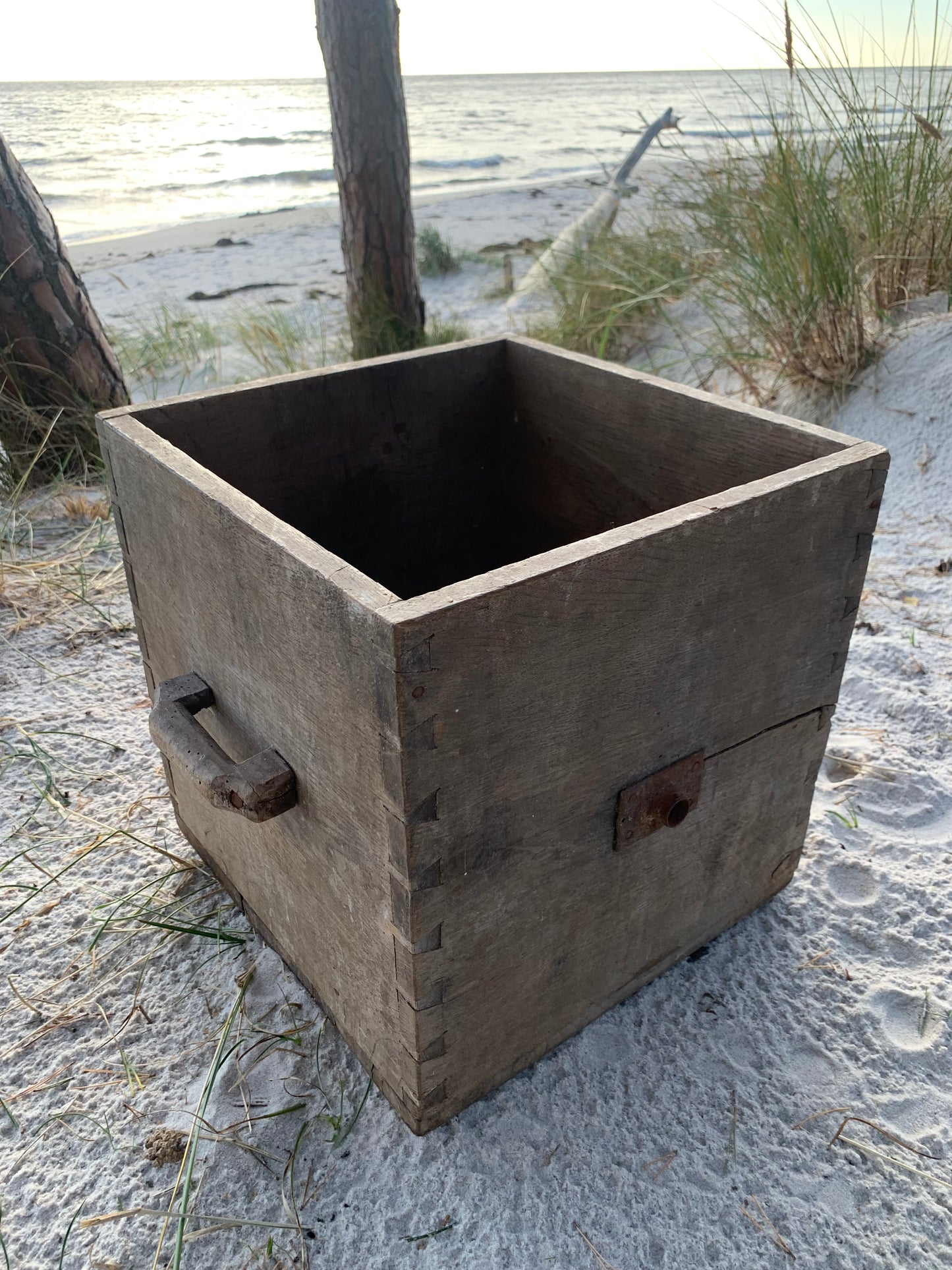 Trälåda med handtag