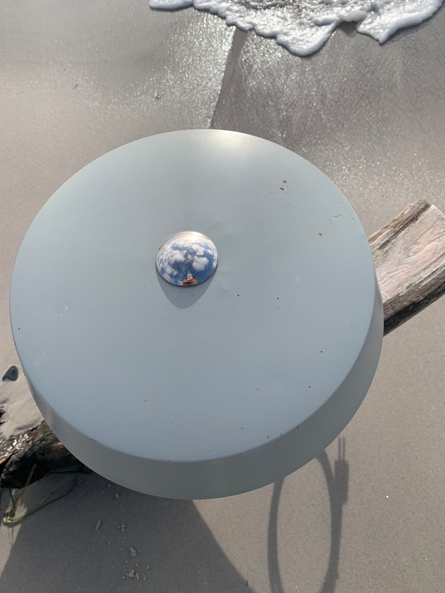 Vacker grå vintage lampa