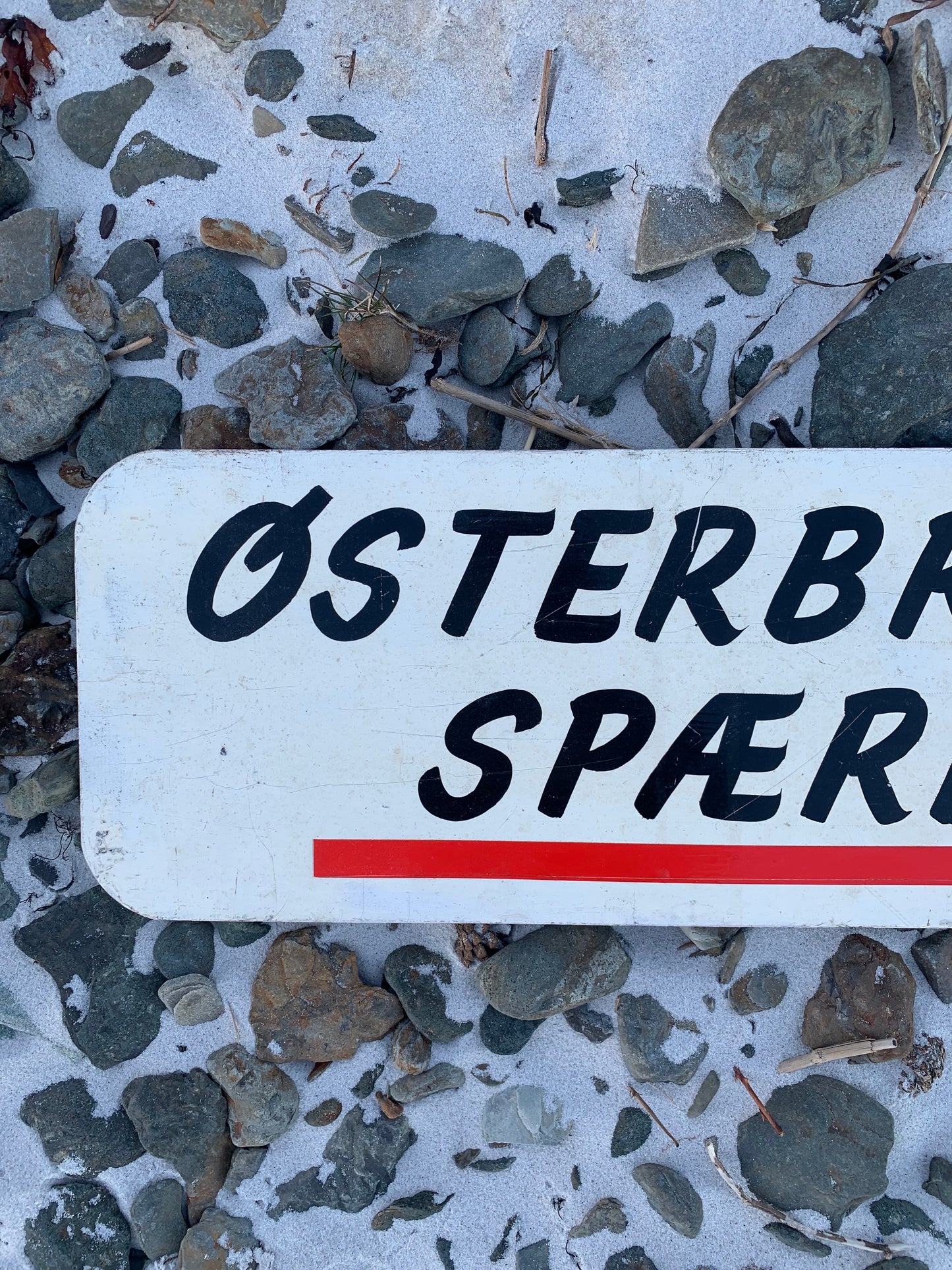 Skylt - Østerbrogade stängd
