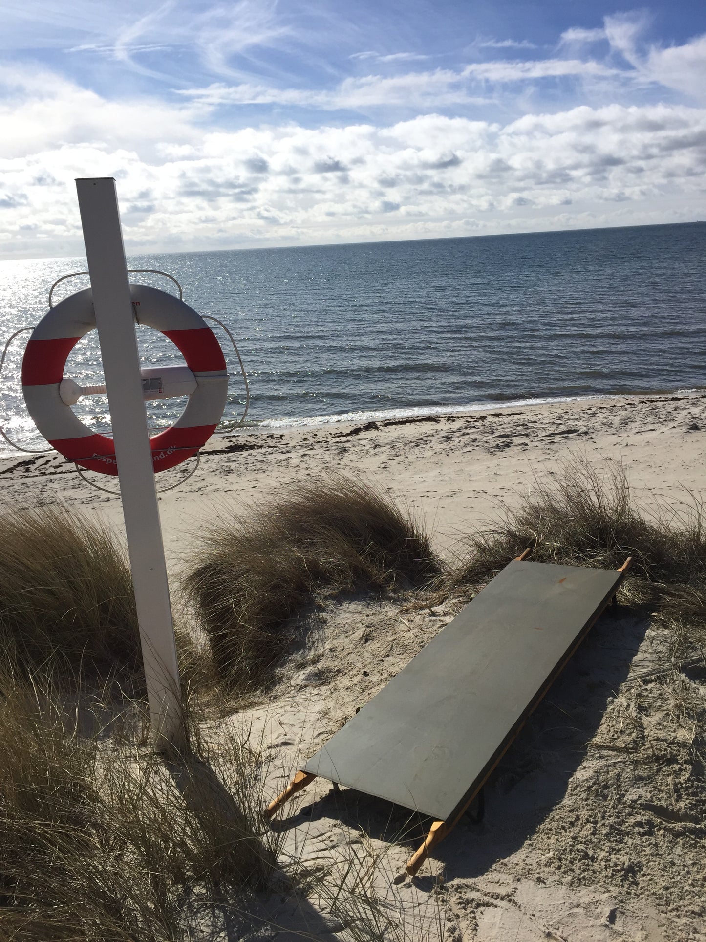 Rolig bår med trähandtag och metallben