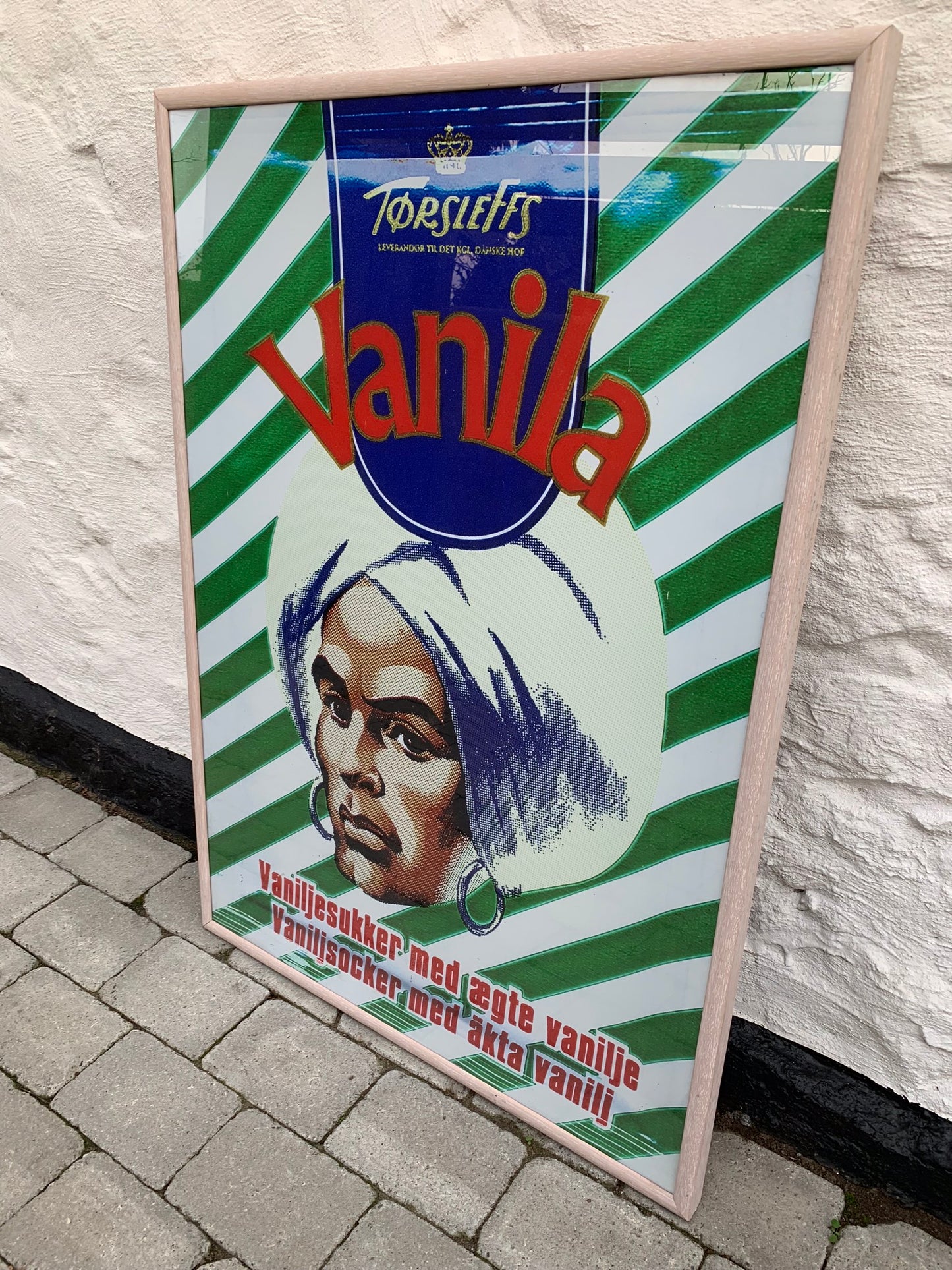 Vacker och stor vaniljbild med ram