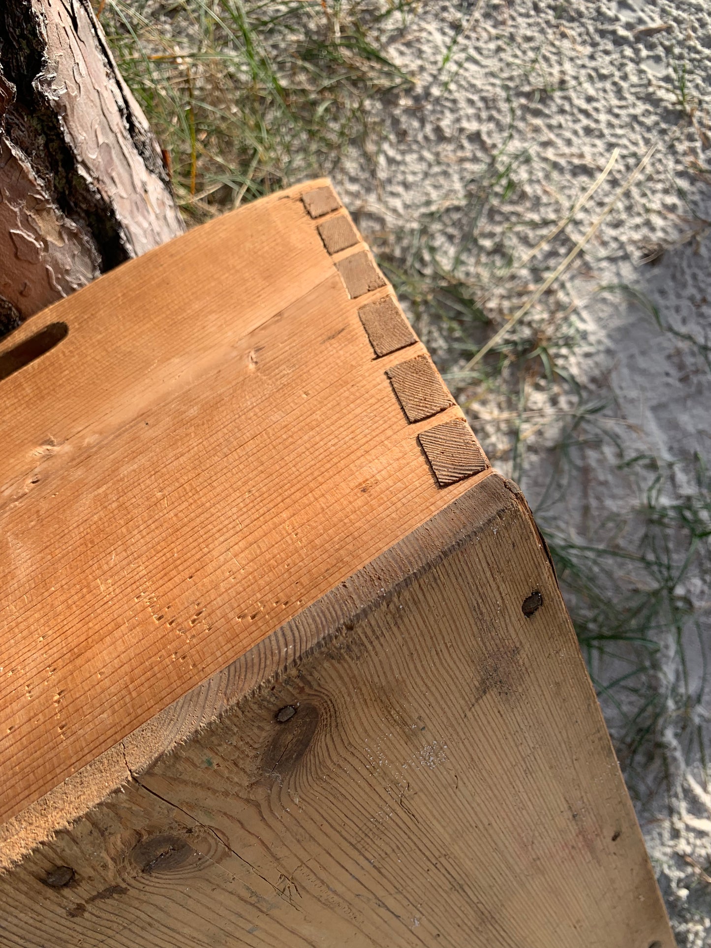 Trälåda med handtag