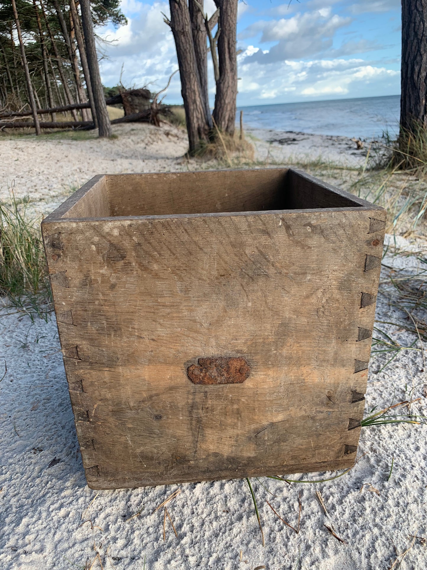 Trälåda med handtag