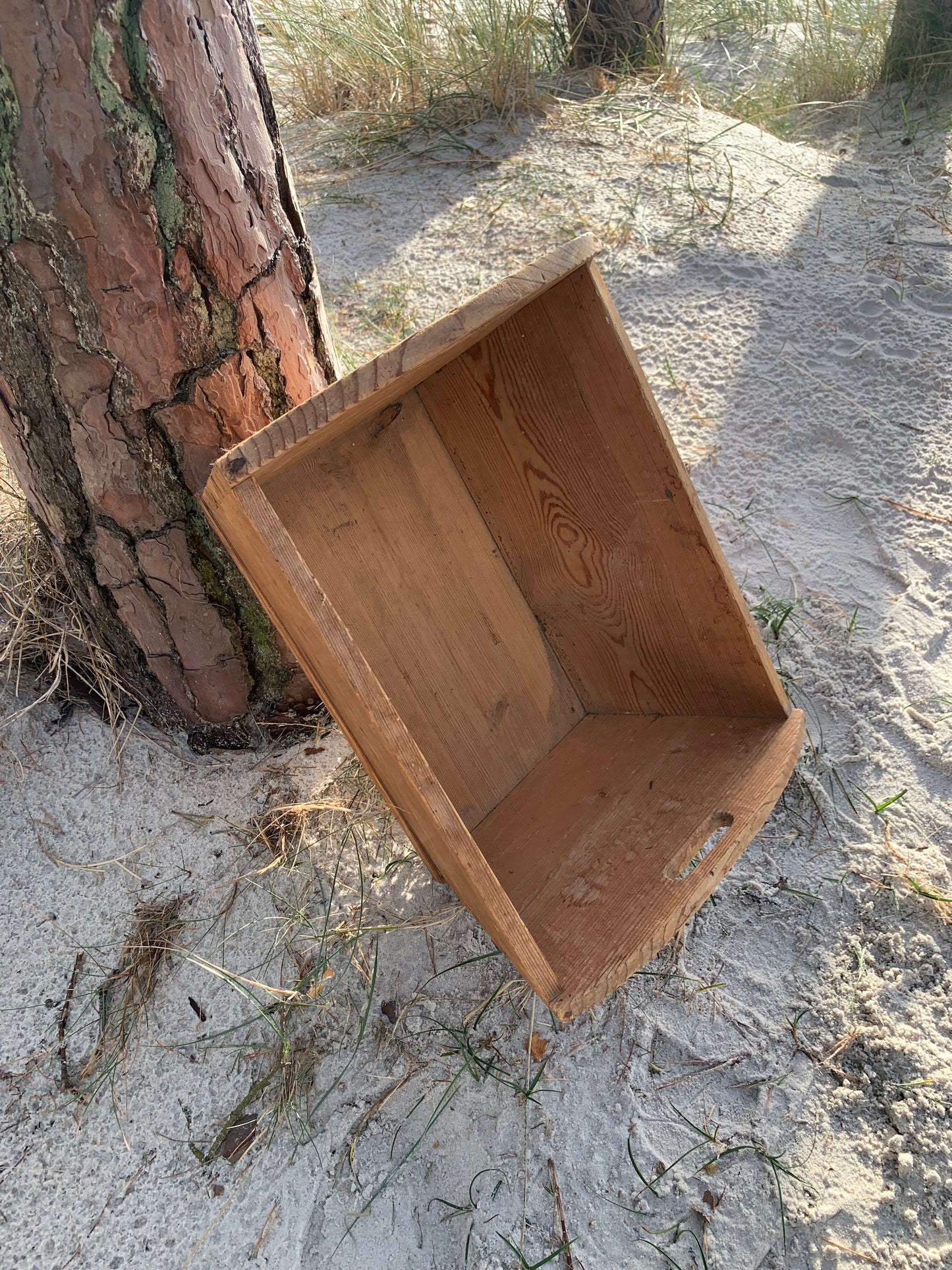 Trälåda med handtag