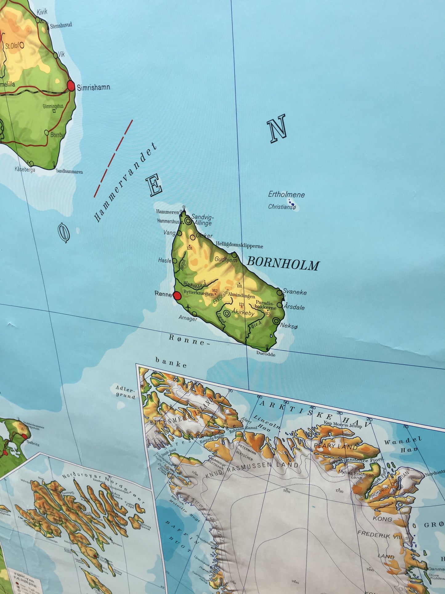 Karta över Danmark