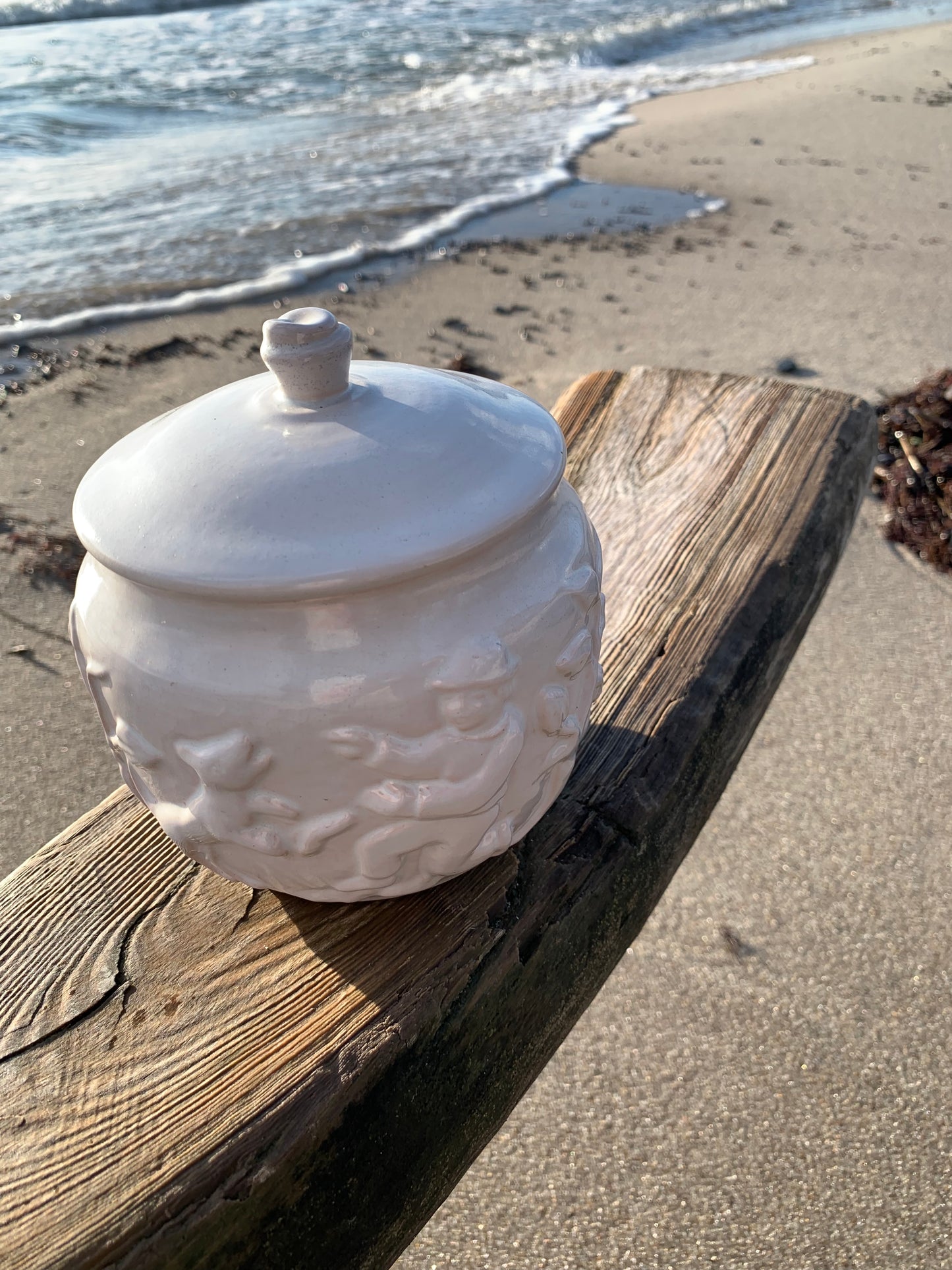 Burk med lock - Hjorth keramik