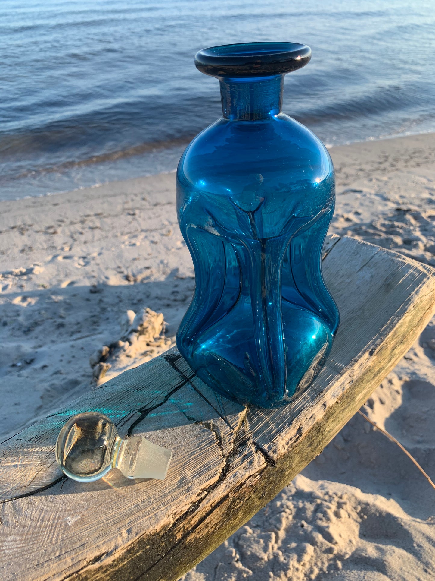 Holmegaard dricksflaska - Turkos