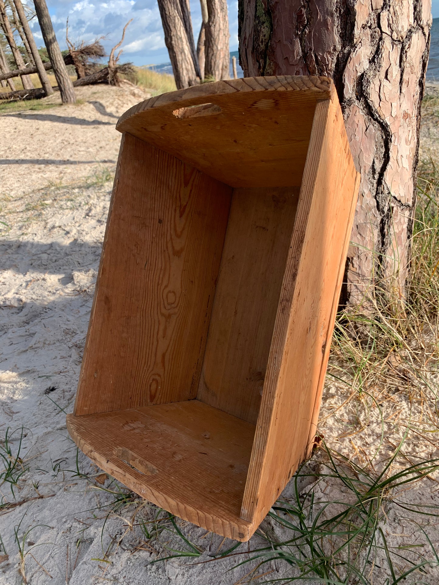 Trälåda med handtag