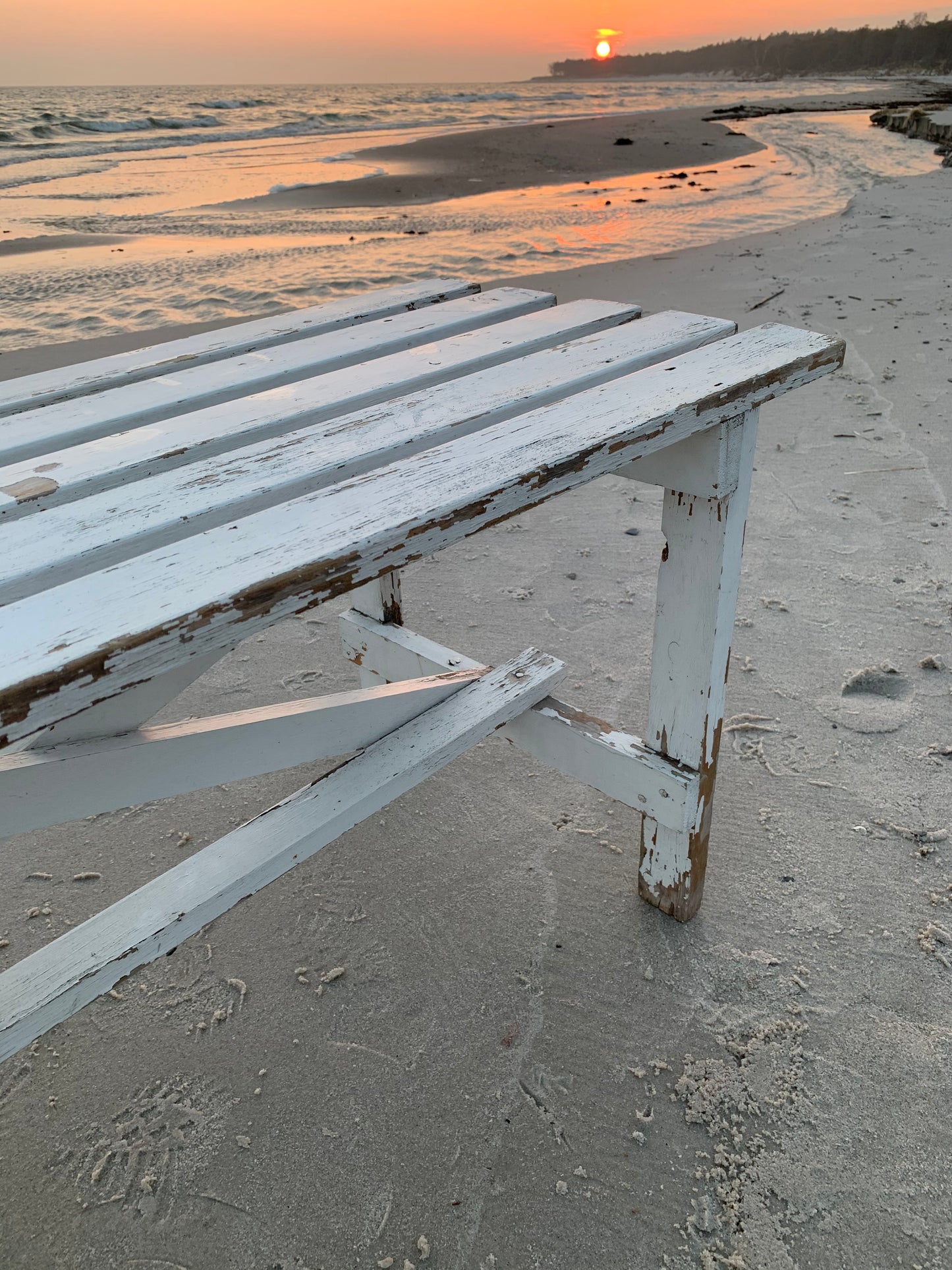 Diskbänk med mycket vacker patina