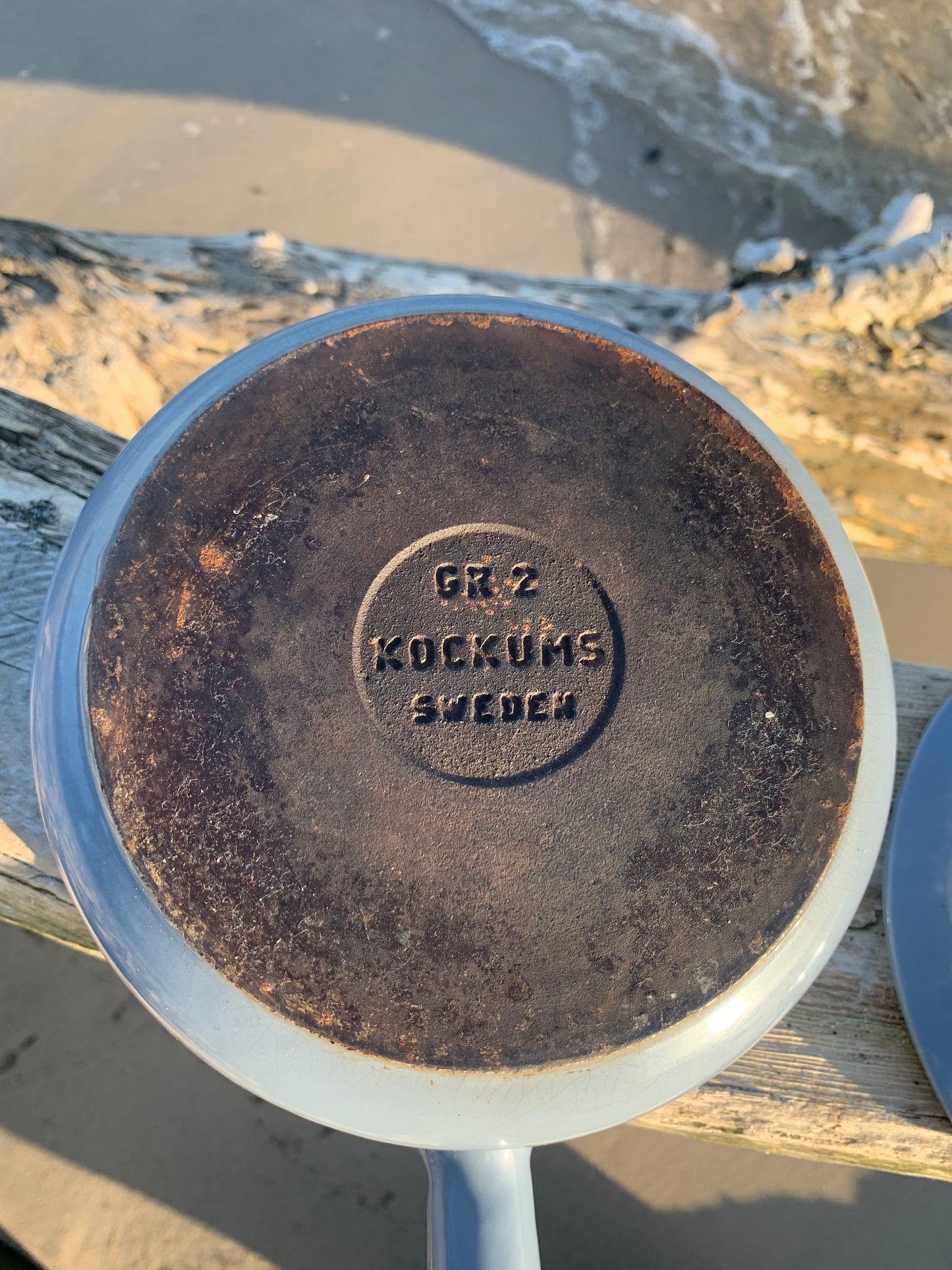 Kockum emalj kastrull med lock