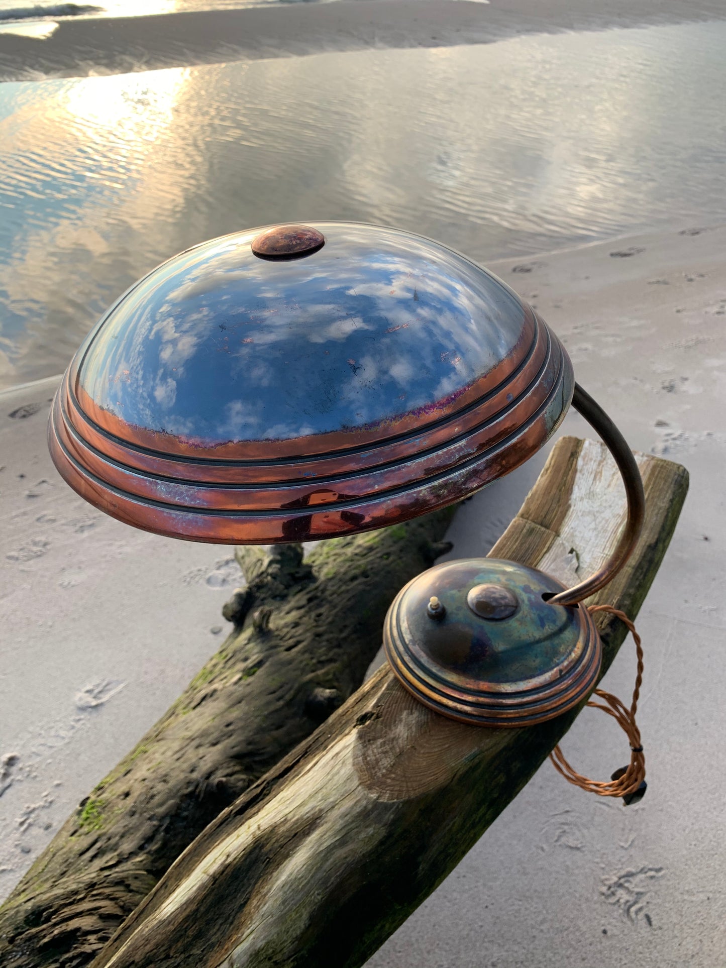 Raw Helo lampa - Koppar