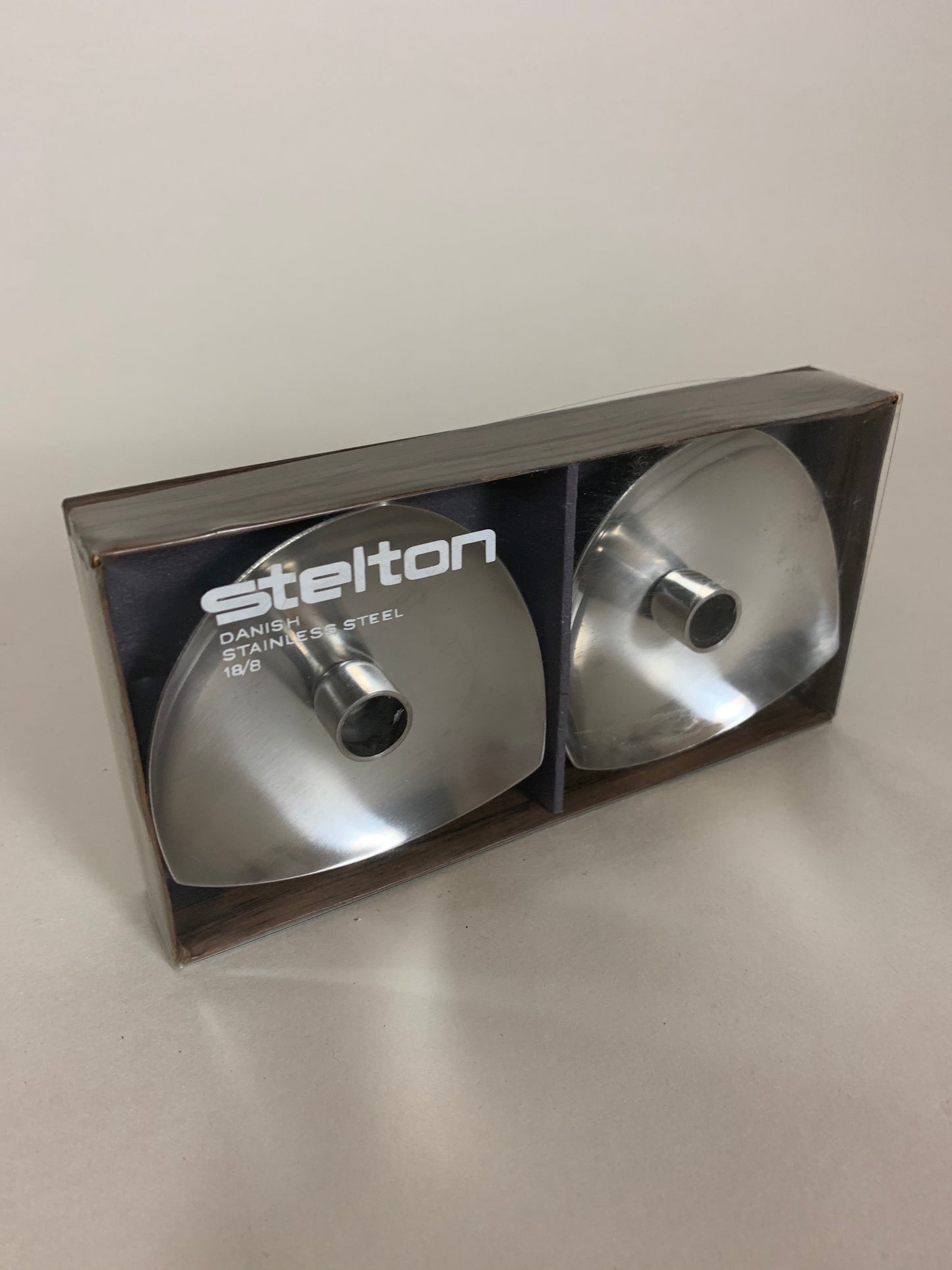 Två st. Stelton ljusstakar i originalförpackning