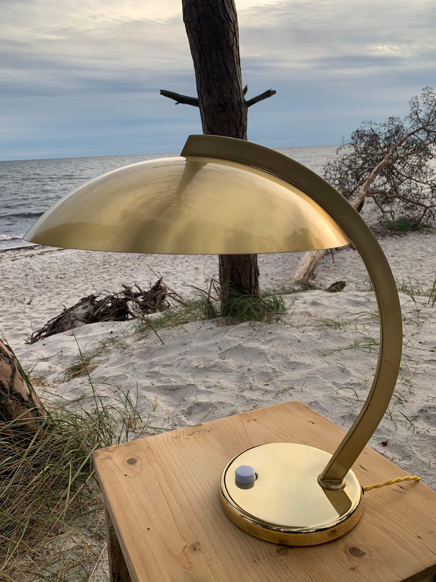Egon Hillebrand vintage lampa i mässing