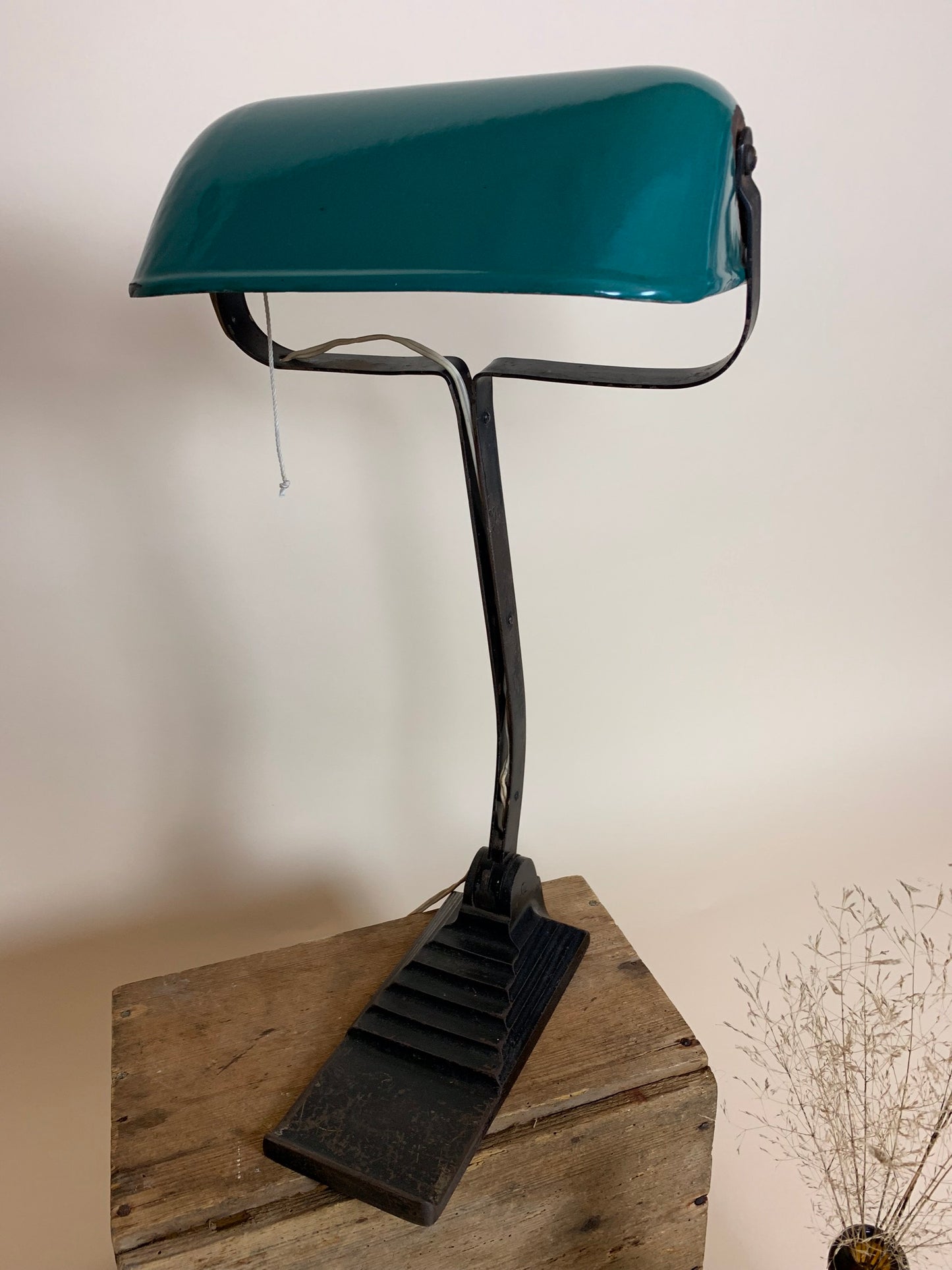 Gammal Erpe skrivbordslampa från Belgien