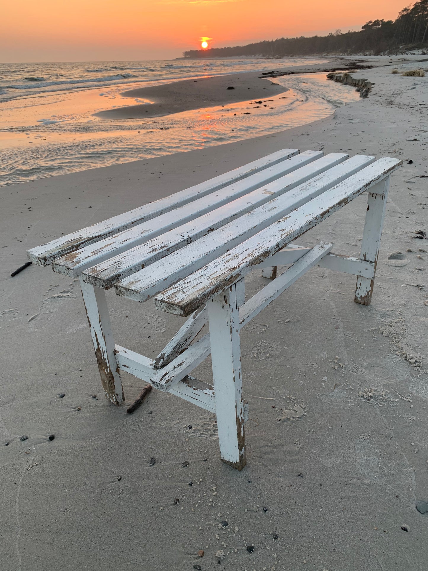 Diskbänk med mycket vacker patina
