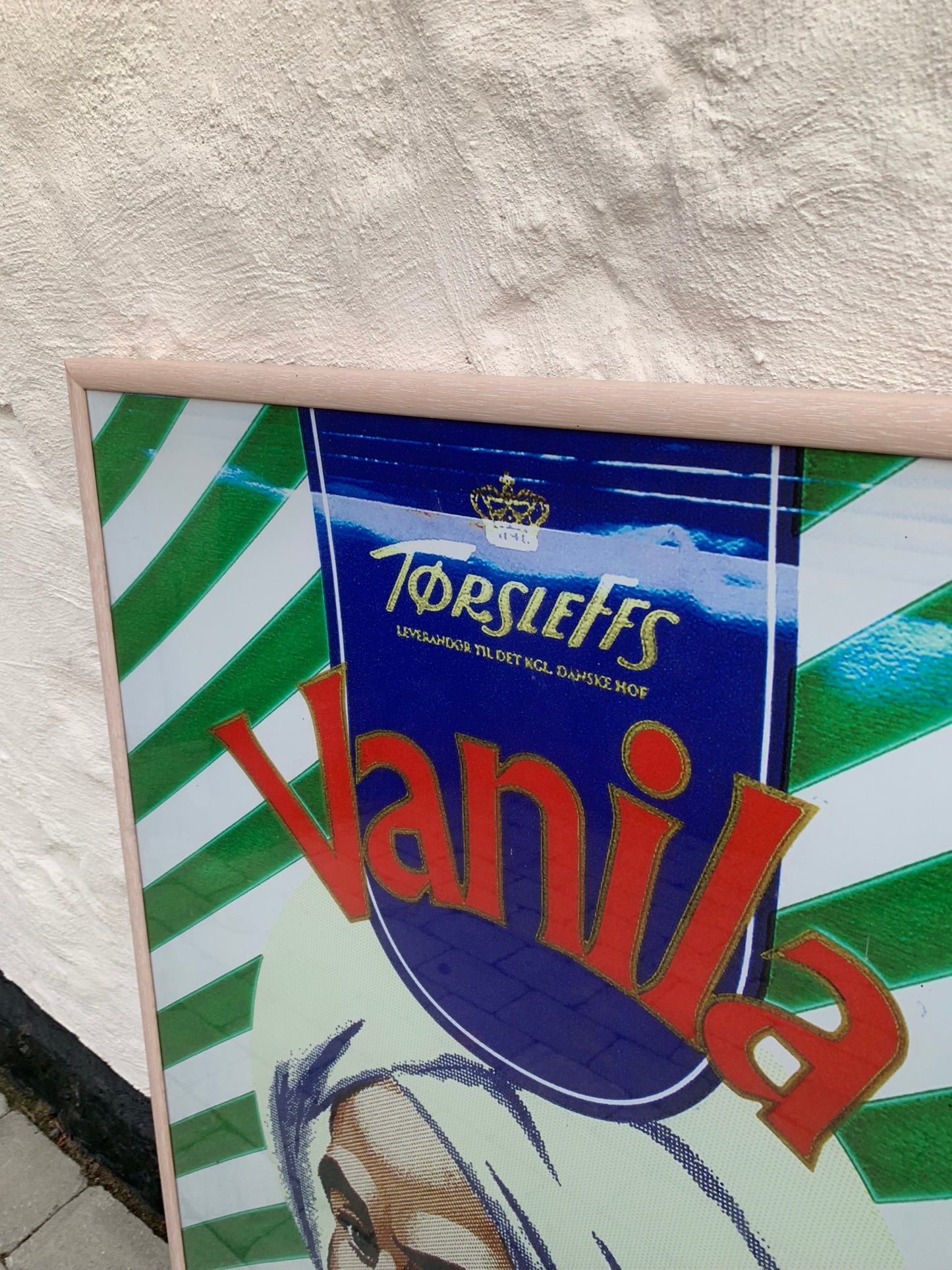 Vacker och stor vaniljbild med ram