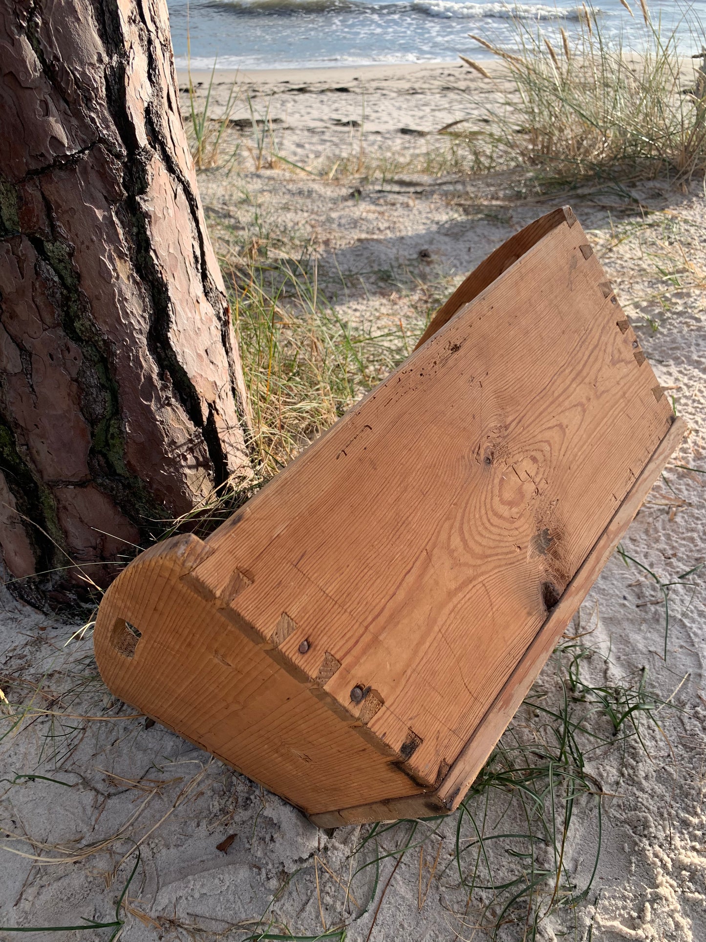 Trälåda med handtag